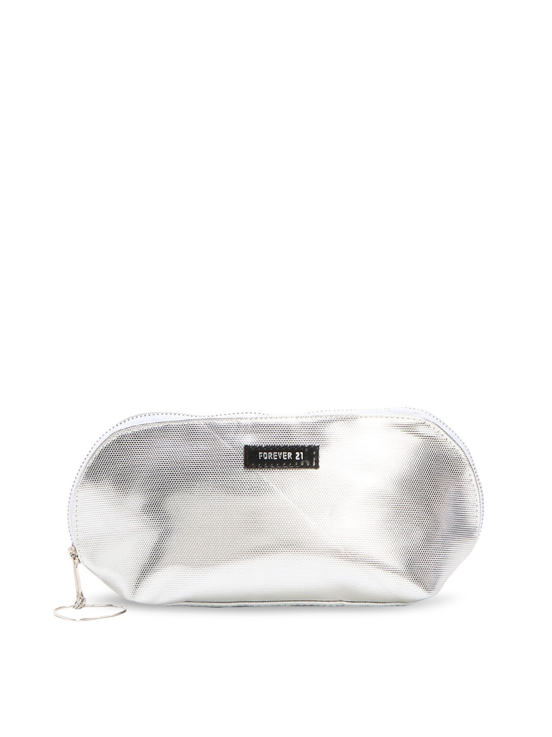 

FOREVER 21 Silver PU Structured Sling Bag with Bow Detail