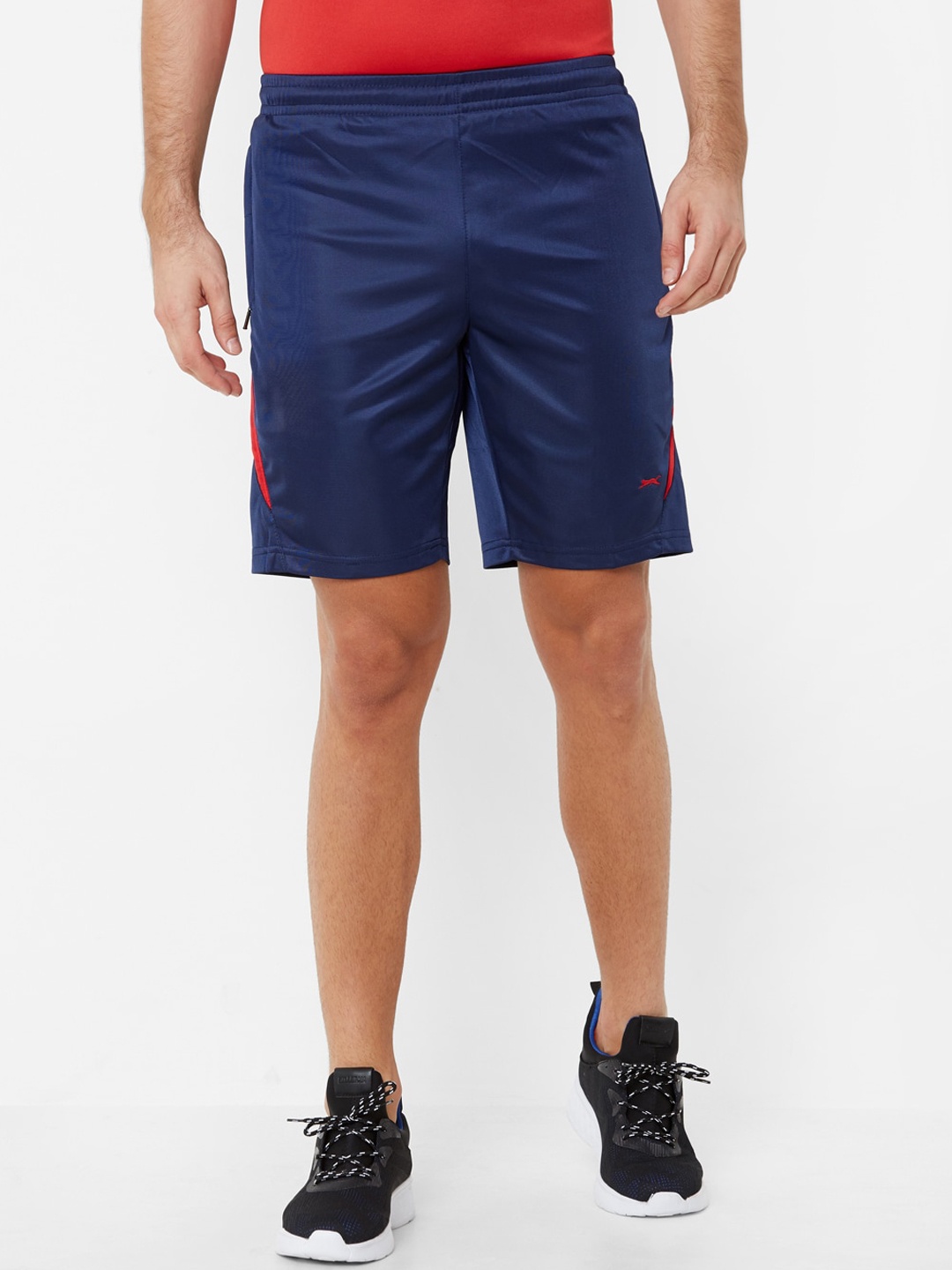 

Black Panther Men Blue Mid-Rise Sports Shorts
