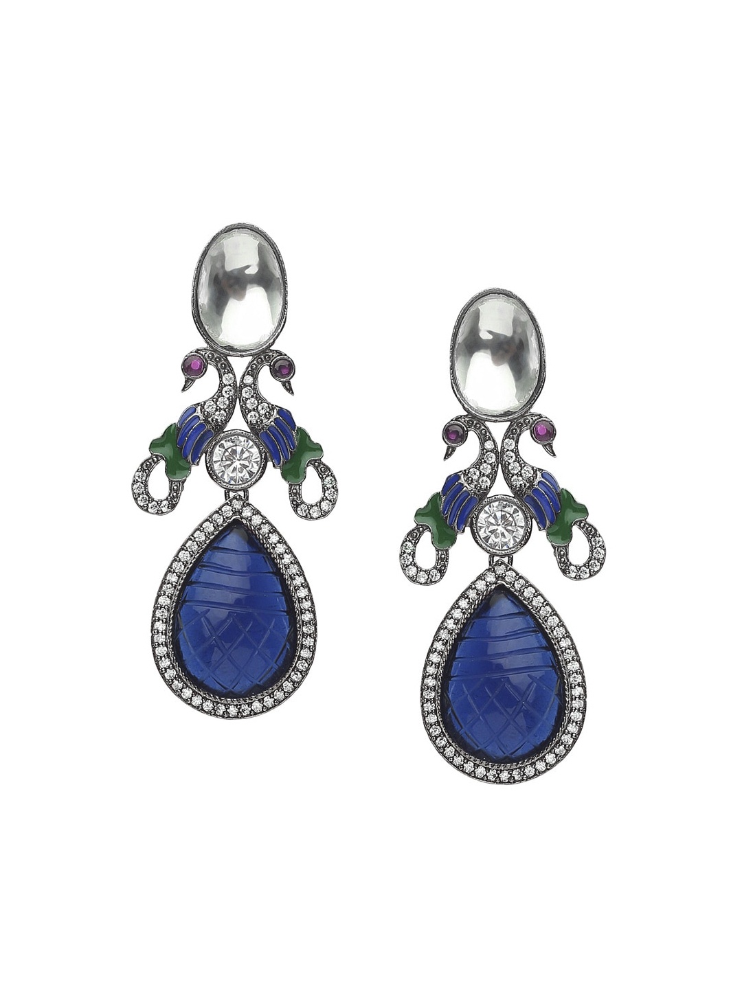 

Runjhun Blue Contemporary Drop Earrings
