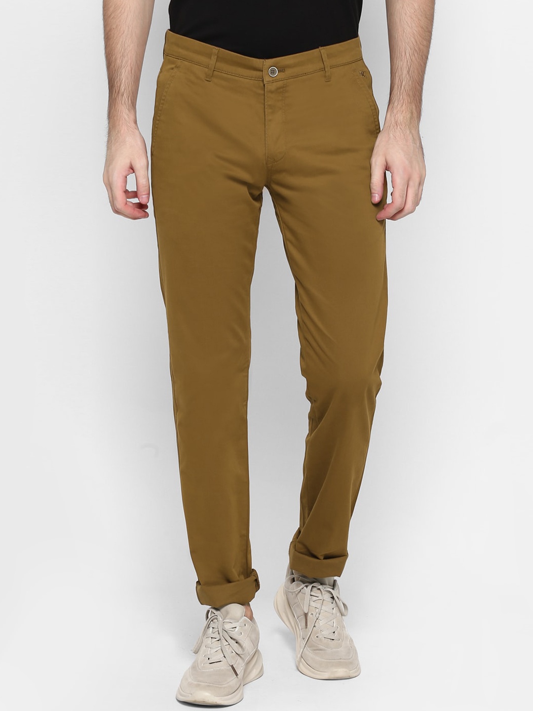 

Cantabil Men Khaki Straight Fit Chinos Trousers