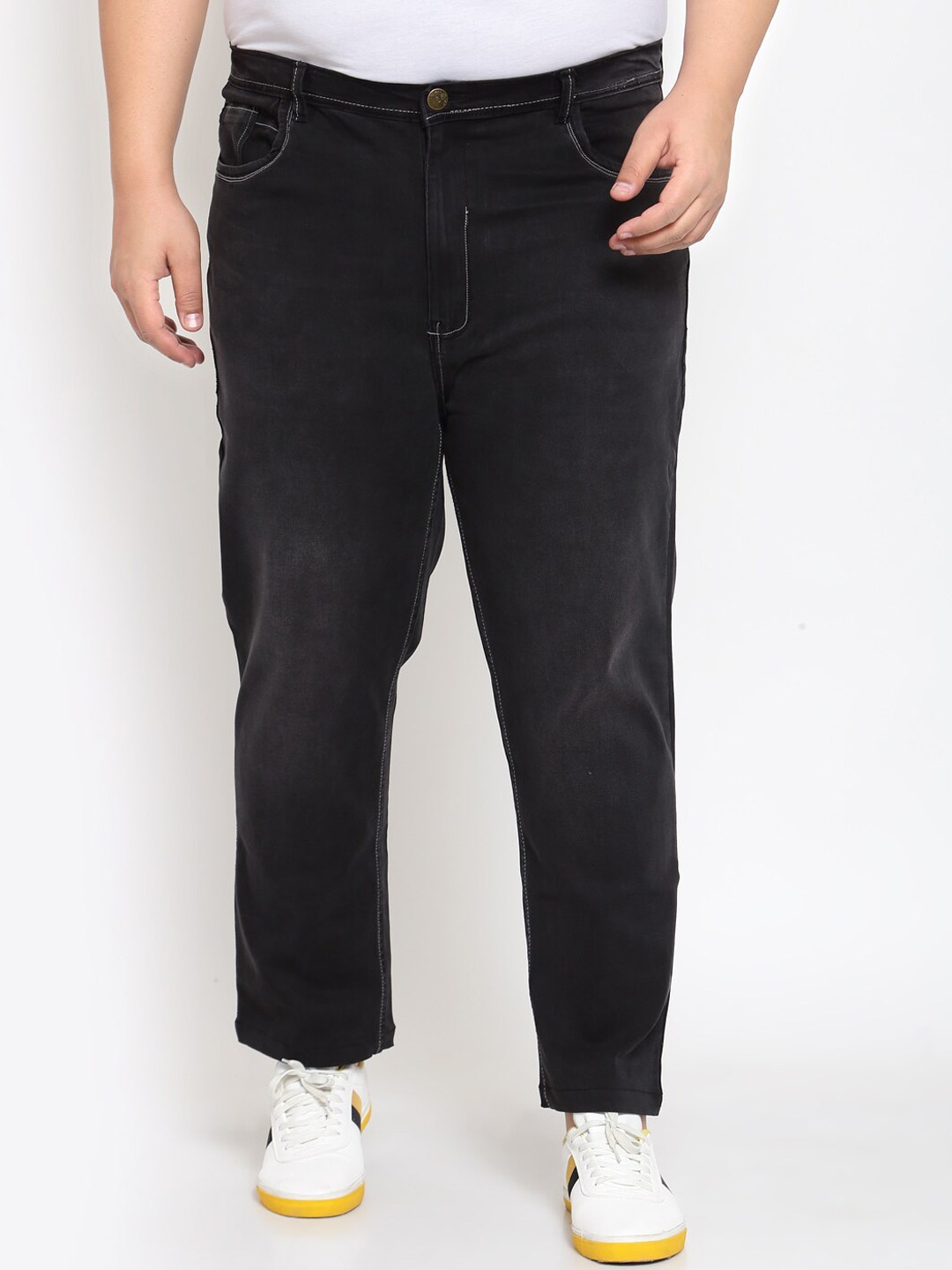 plusS Men Black Jeans