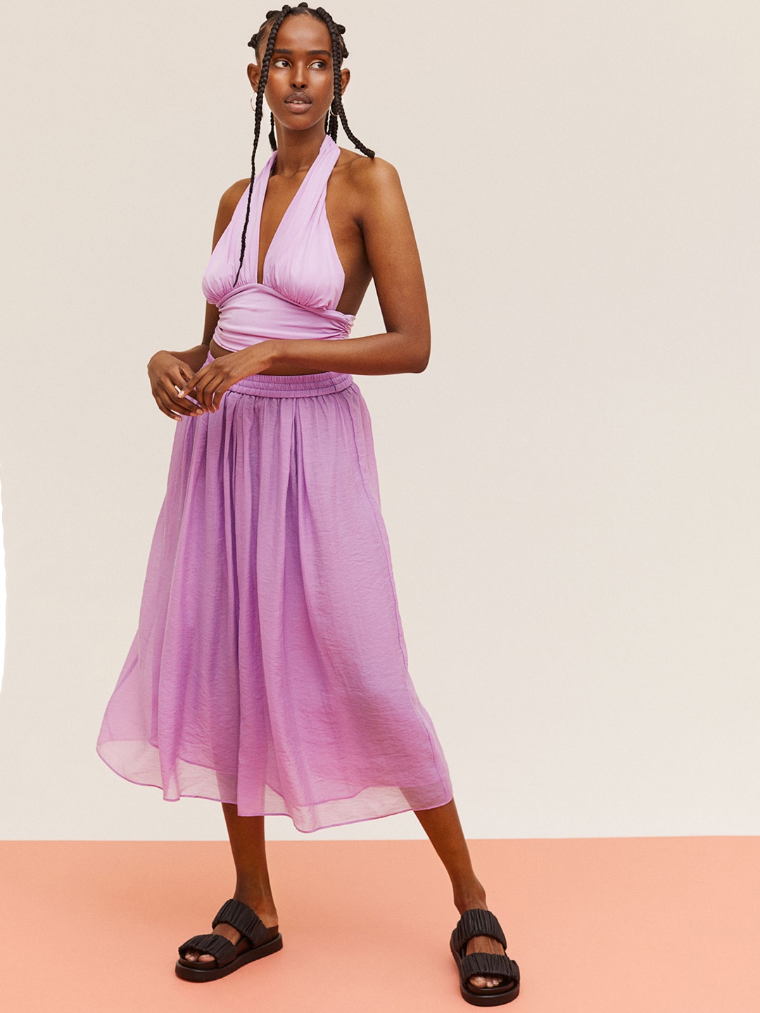 

H&M Women Lavender Circular Skirt