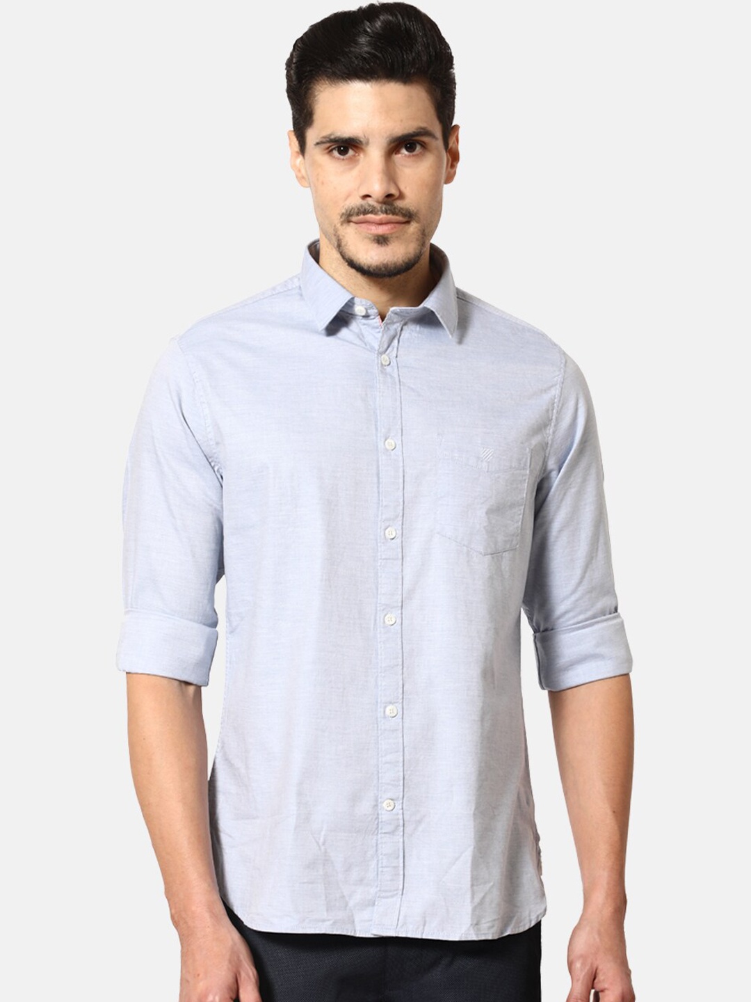 

J Hampstead Men Blue Slim Fit Casual Shirt