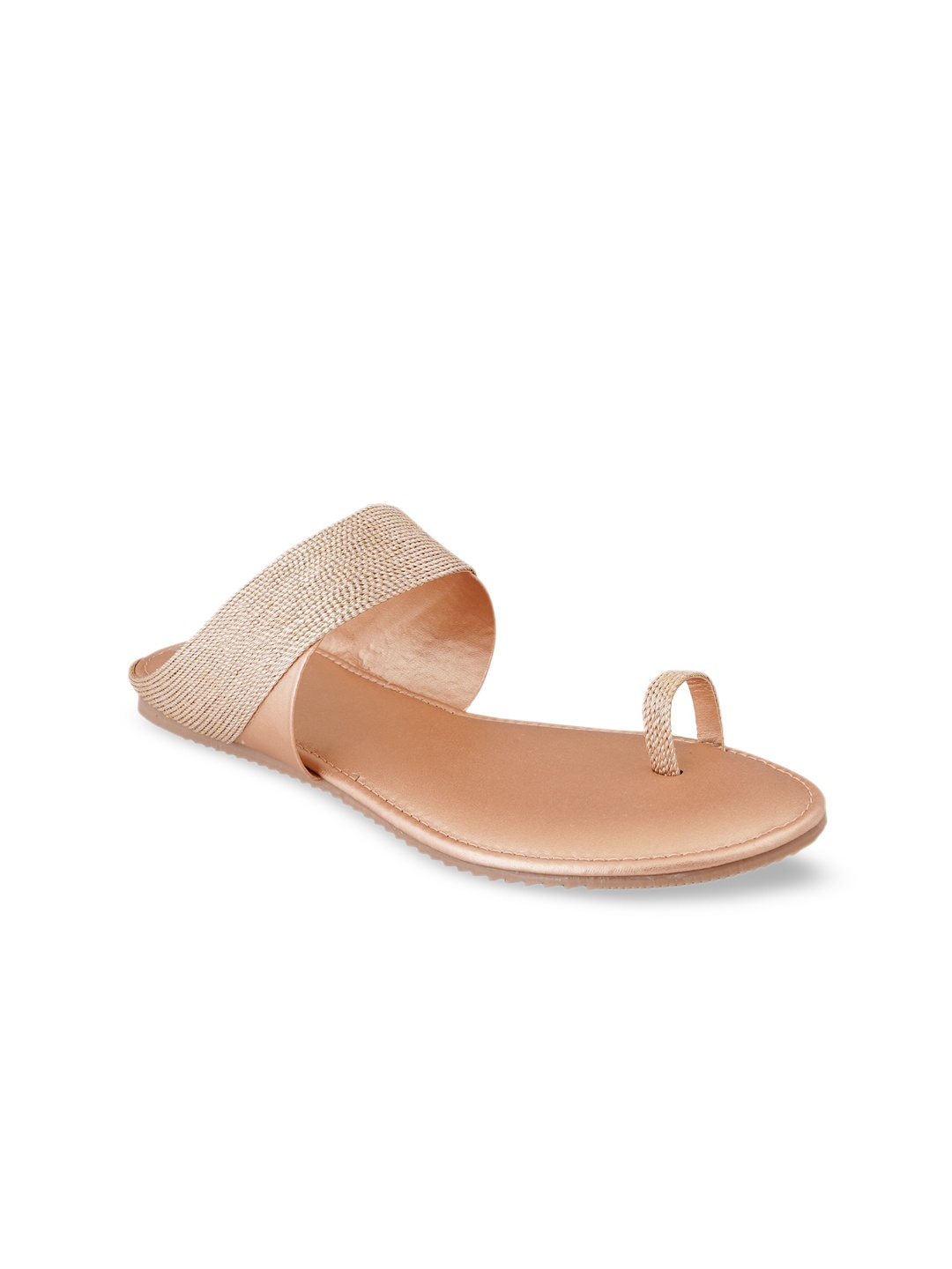

pelle albero Women Rose Gold One Toe Flats