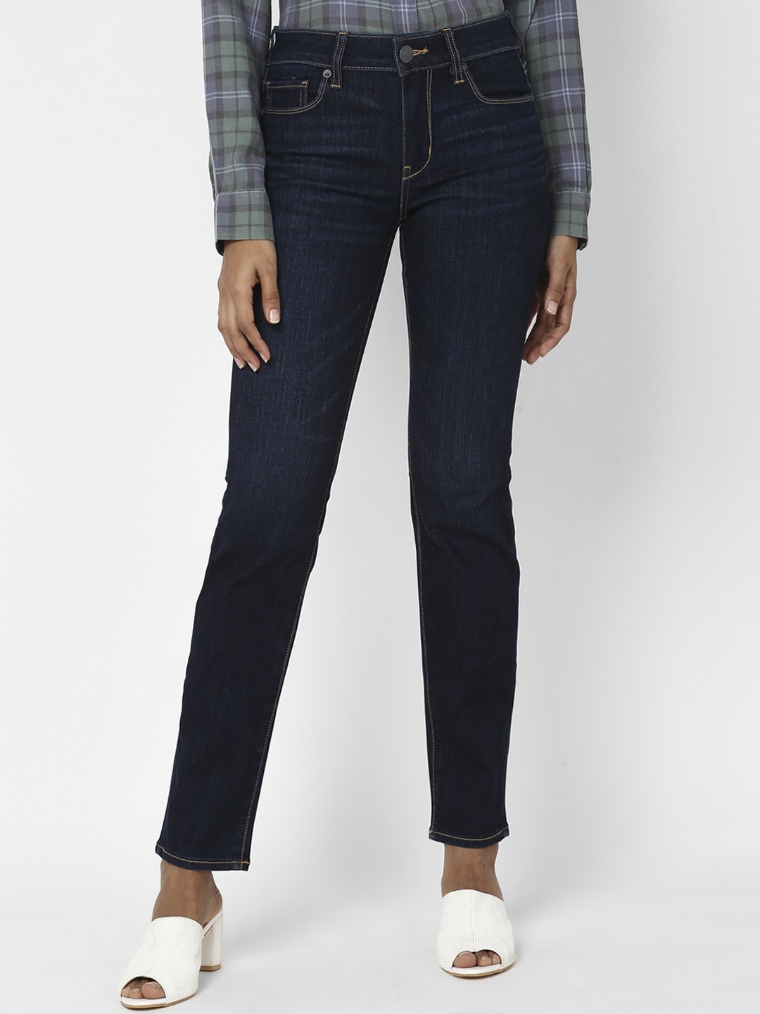 

AMERICAN EAGLE OUTFITTERS Women Blue Skinny Fit Low-Rise Jeans