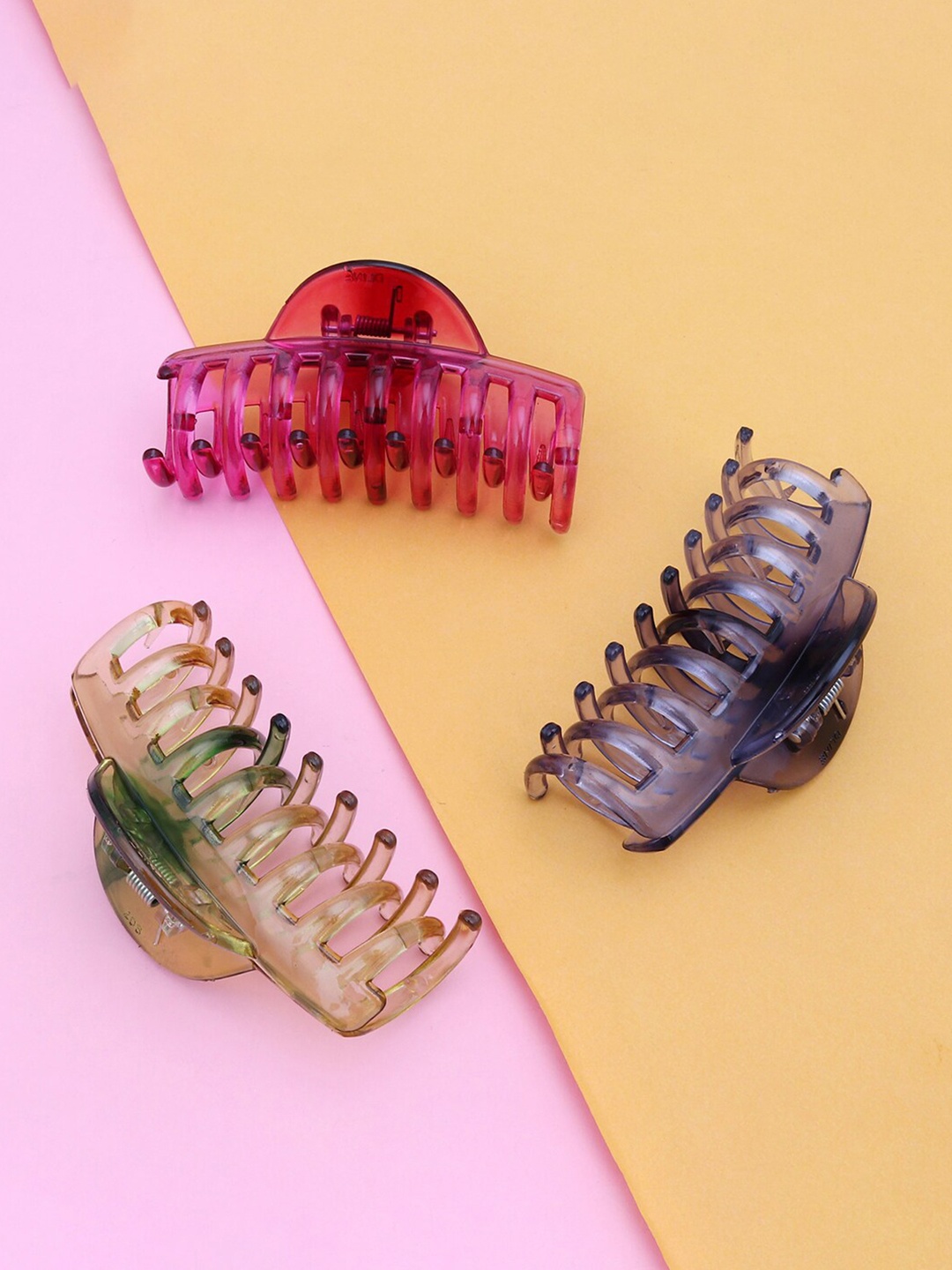 

Sukkhi Women Blue & Pink Set of 3 Claw Clip