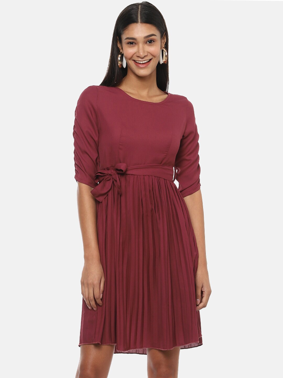 

Campus Sutra Maroon Dress