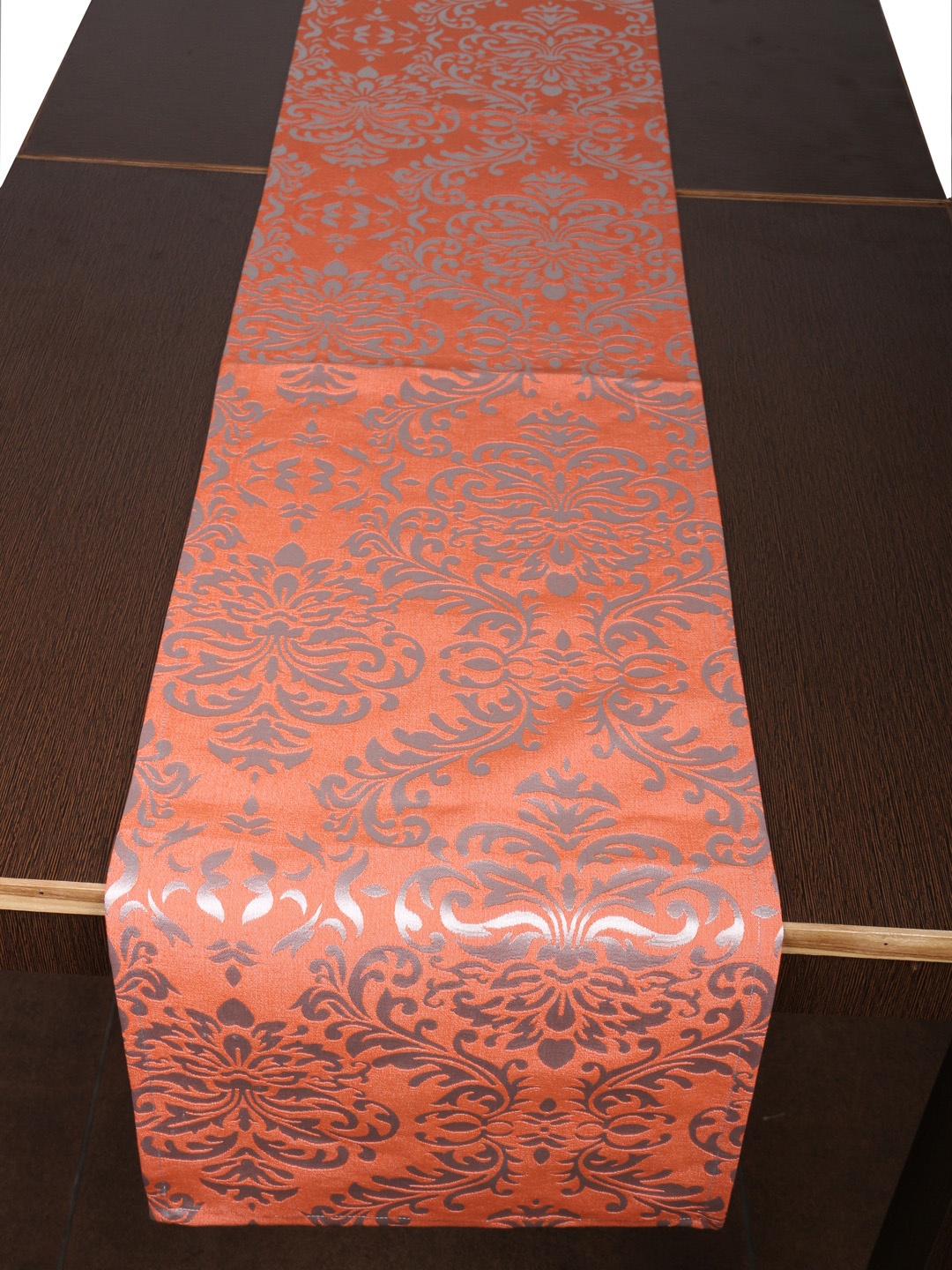 

Home Orange & Grey Ethnic Motifs Woven Damask Design Table Runner
