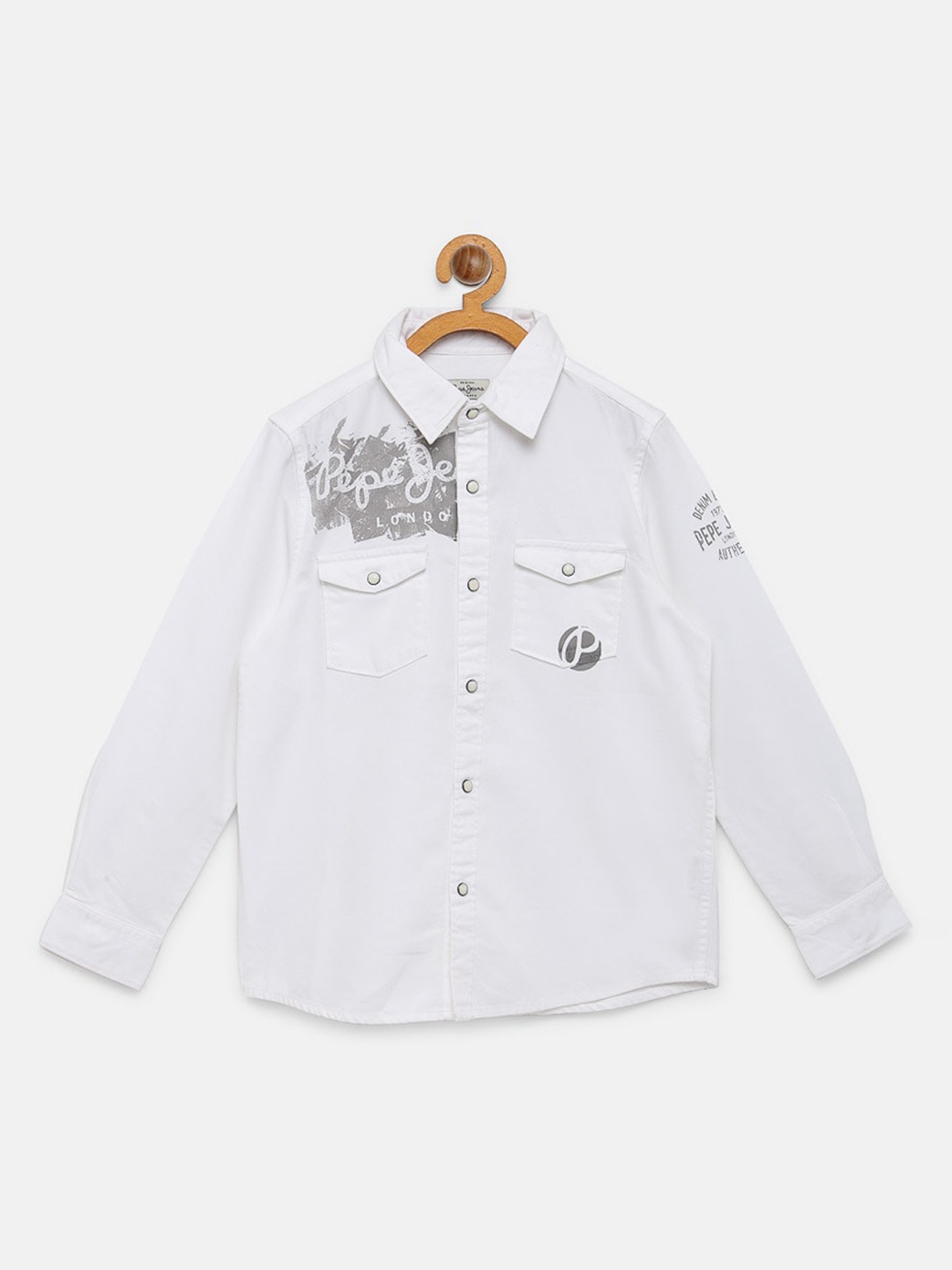 

Pepe Jeans Boys White Casual Shirt