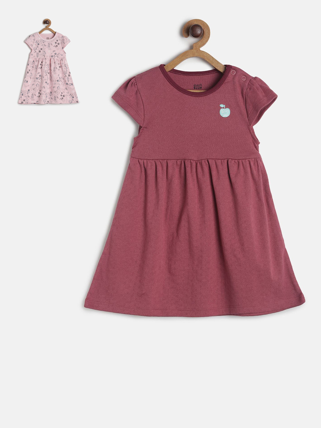 

MINI KLUB Girls Pack of 2 Fit & Flare Dress, Maroon