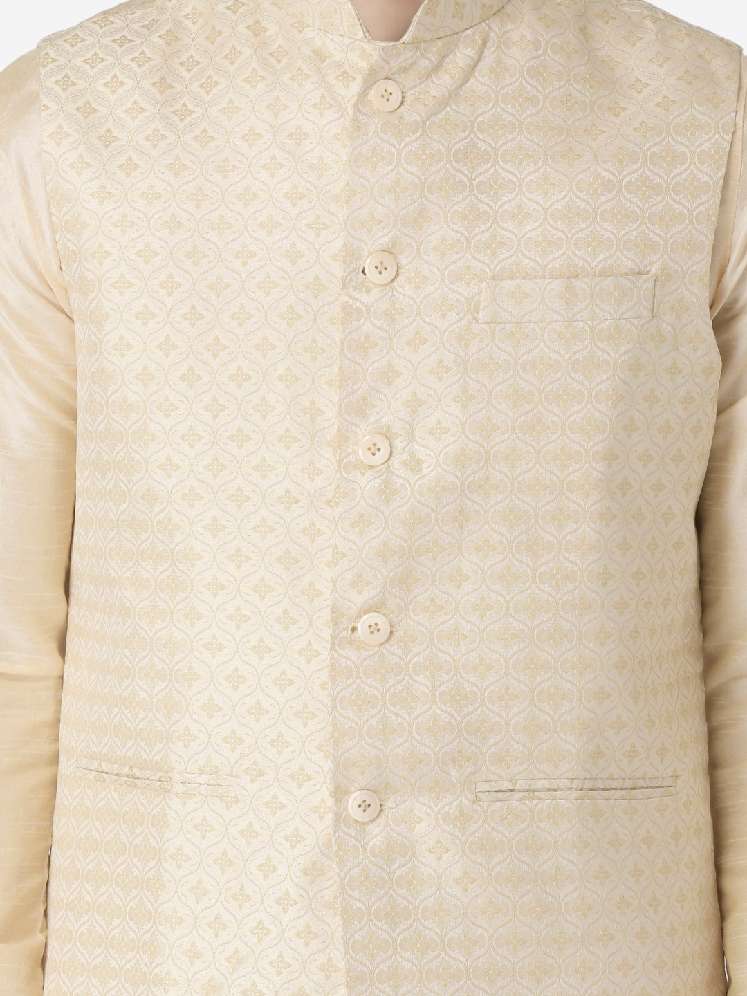

TABARD Men Beige Nehru Jacket