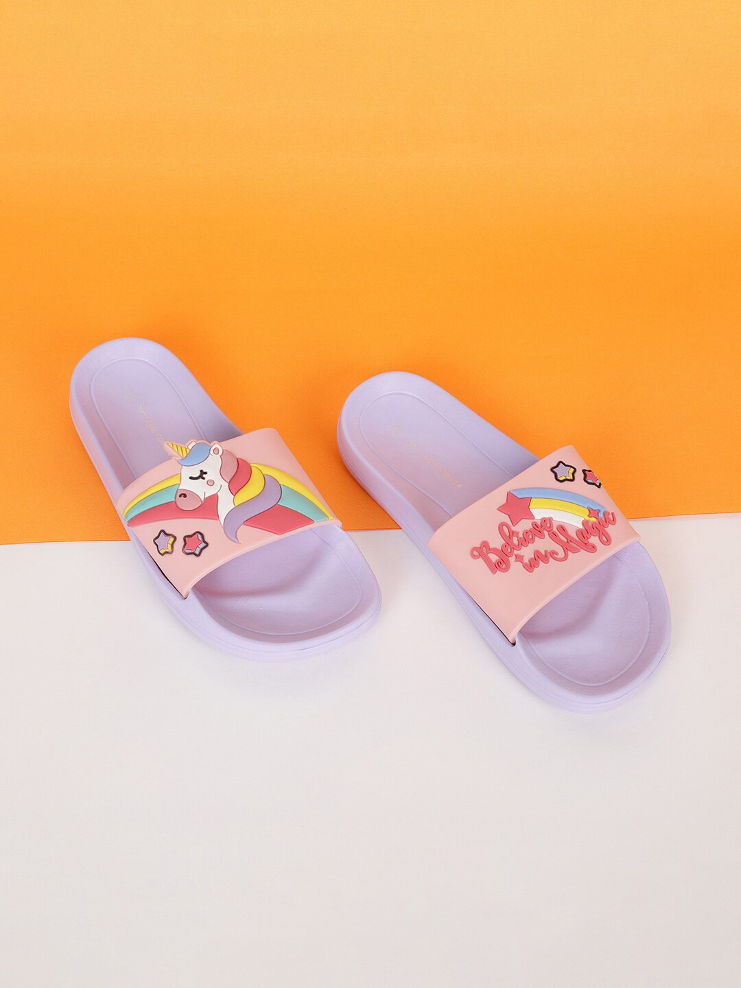 

Fame Forever by Lifestyle Girls Purple & Pink Rubber Sliders