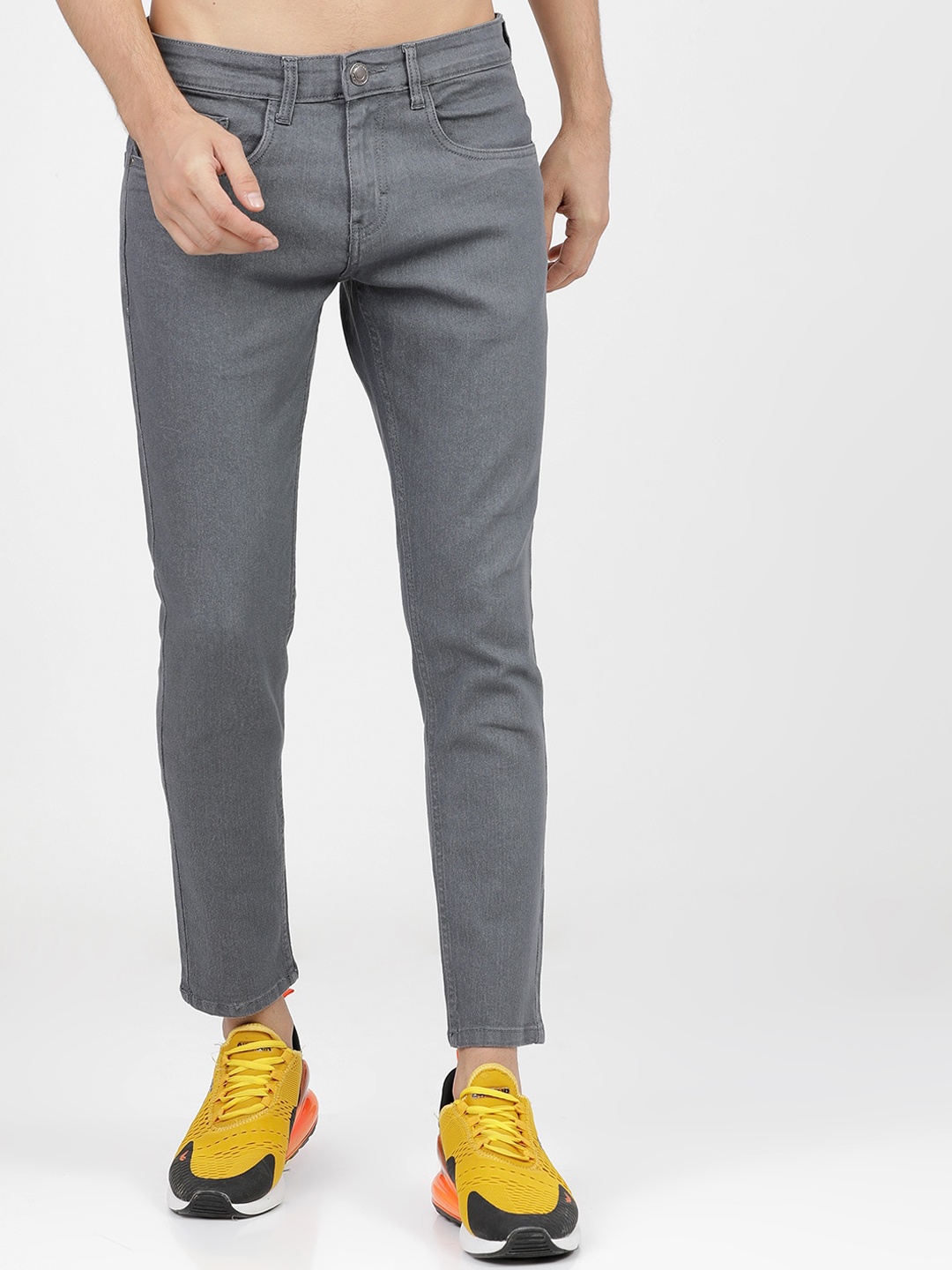 

HIGHLANDER Men Grey Tapered Fit Light Fade Jeans