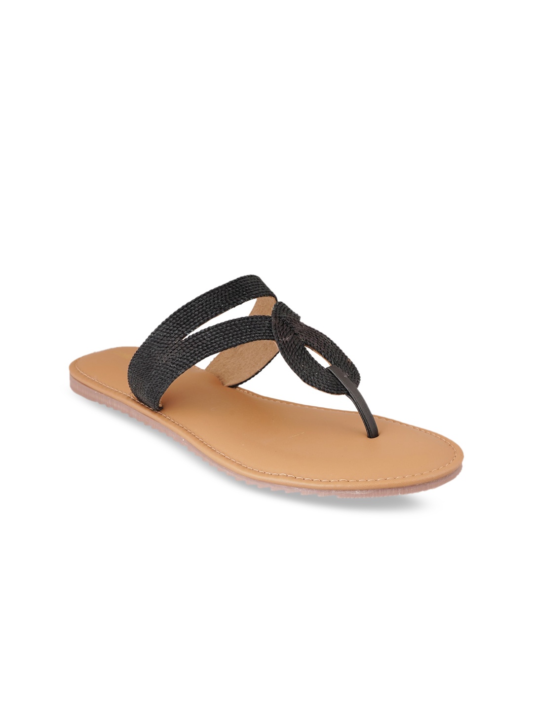 

pelle albero Women Black Open Toe Flats