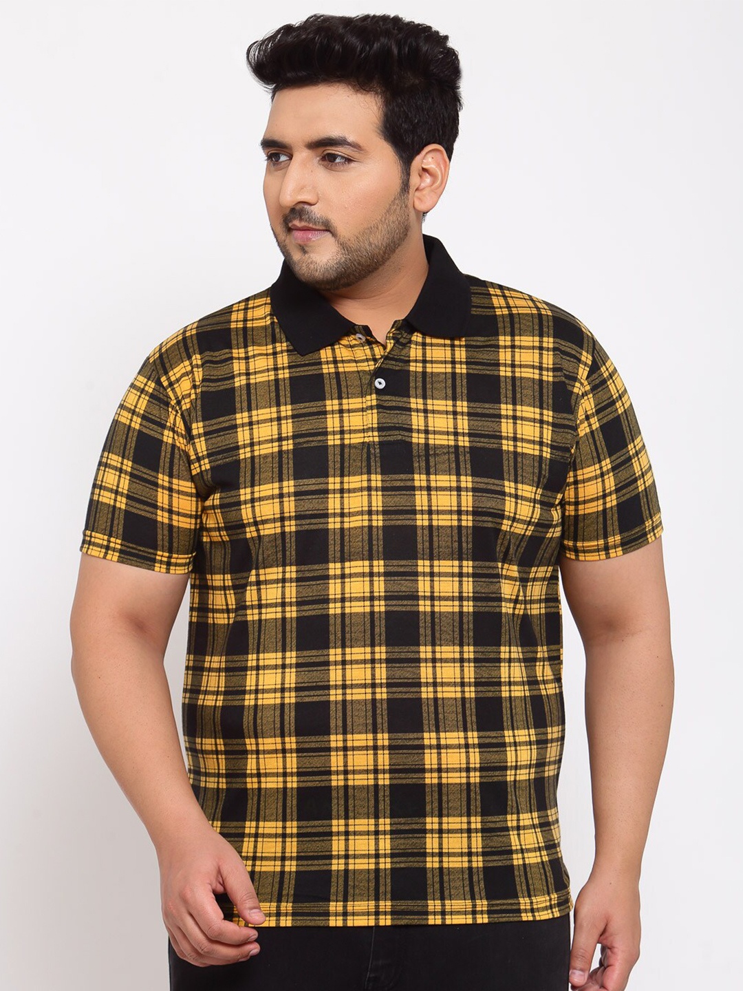 

plusS Men Black Printed T-shirt