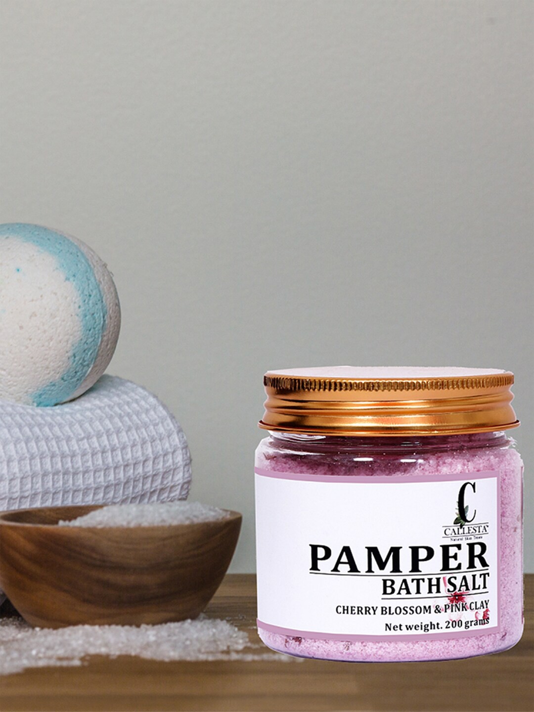 

Callesta Women Pamper Cherry Blossom & Pink Clay Bath Salt 200 gm