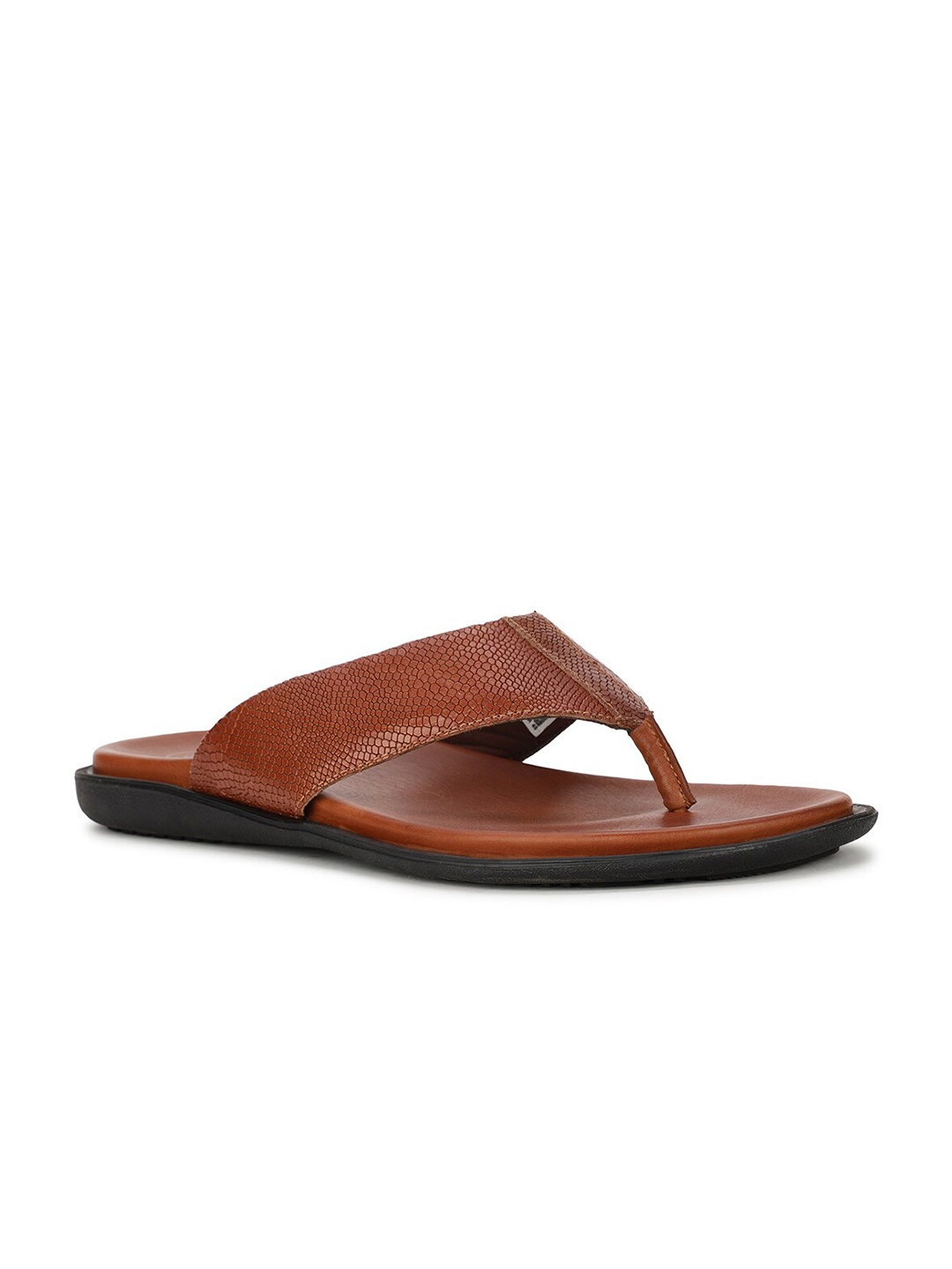 

Hush Puppies Men Tan Brown Leather Comfort Sandals
