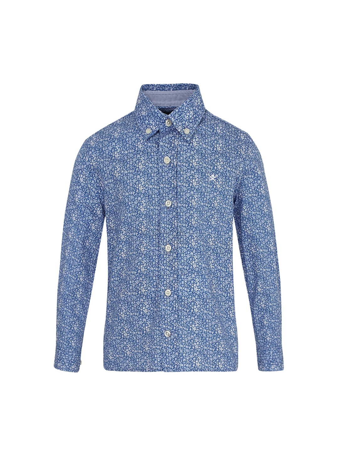 

HACKETT LONDON Boys Blue Floral Printed Casual Shirt
