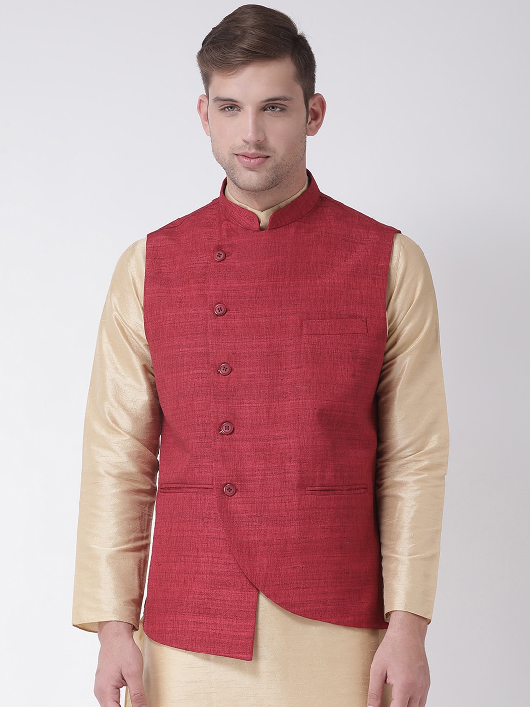 

TABARD Men Maroon Nehru Jacket