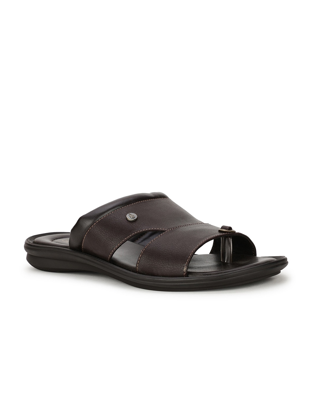 

Bata Men Brown PU Comfort Sandals