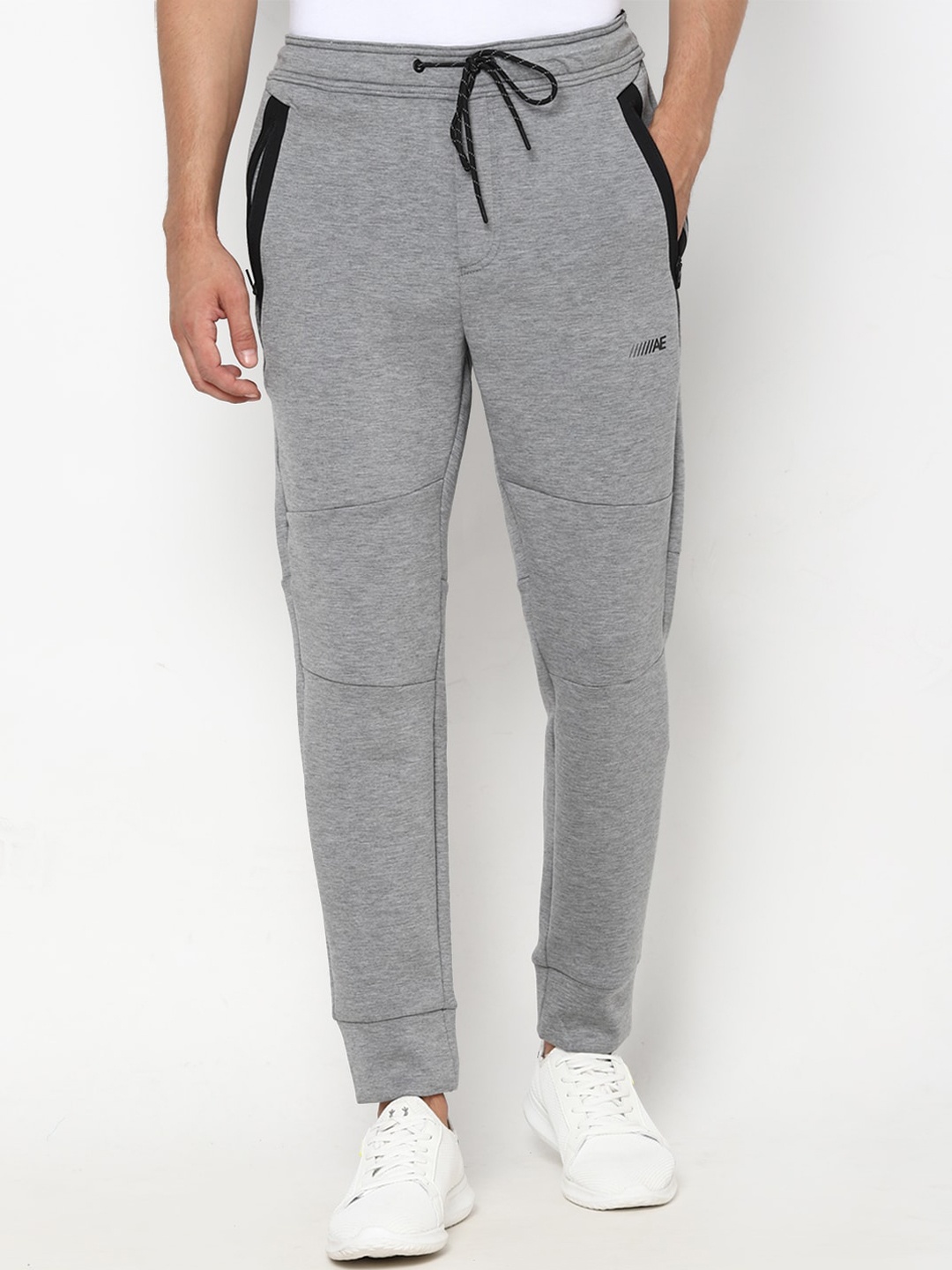 

AMERICAN EAGLE OUTFITTERS Men Grey Solid Straight-Fit Joggers