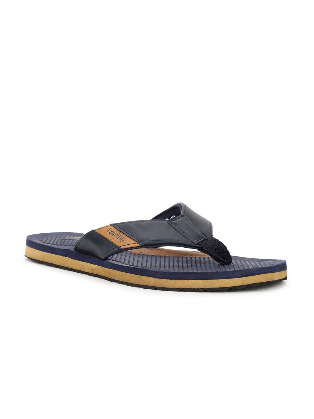 

Bata Men Blue Striped Thong Flip-Flops