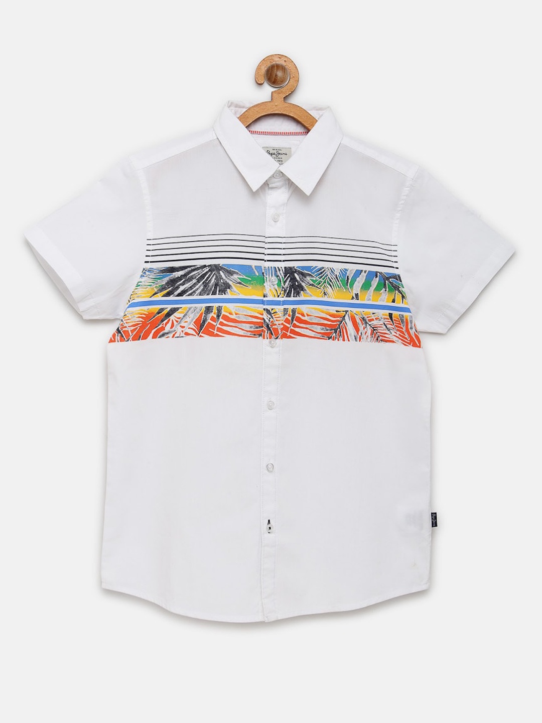 

Pepe Jeans Boys White Printed Casual Shirt
