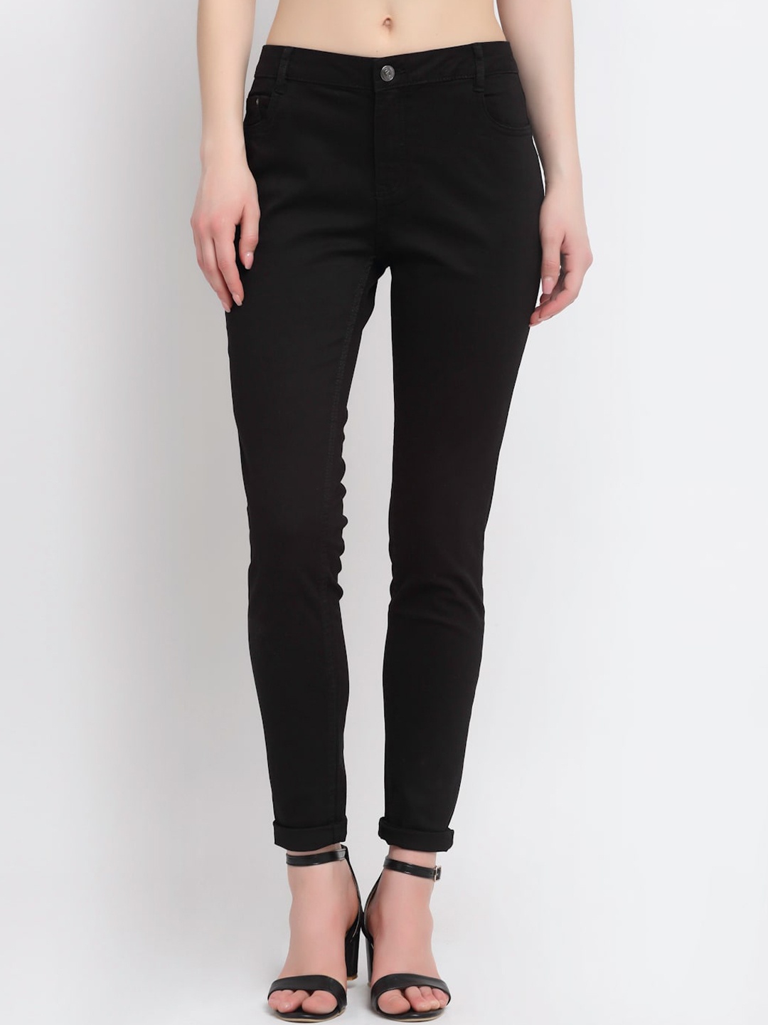 

GRIFFEL Women Black Skinny Fit Jeans