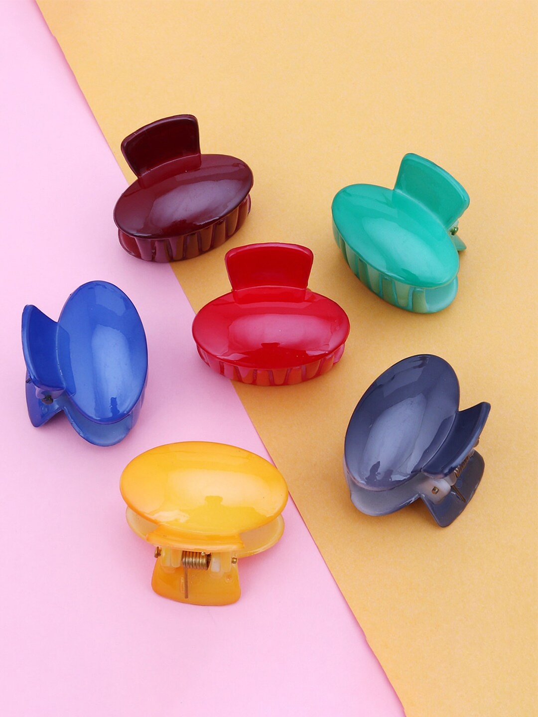 

Sukkhi Women Multicoloured Set of 6 Claw Clip, Multi