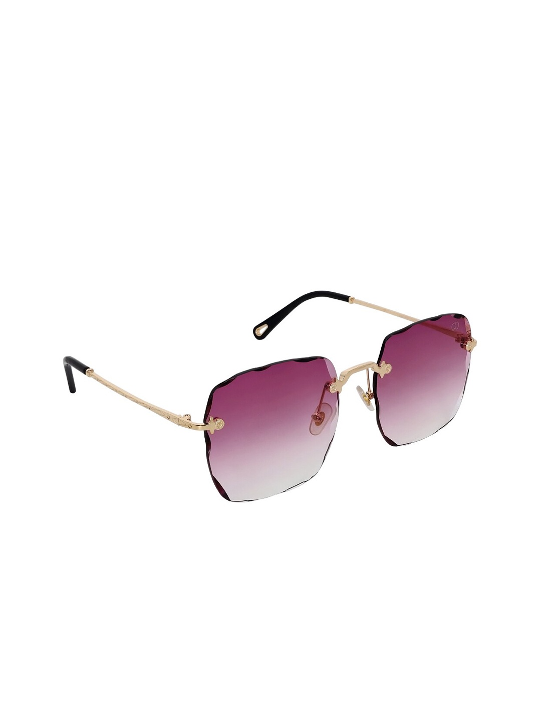 

GIO COLLECTION Unisex Purple Lens & Gold-Toned Square Sunglasses UV Lens GM0446C04