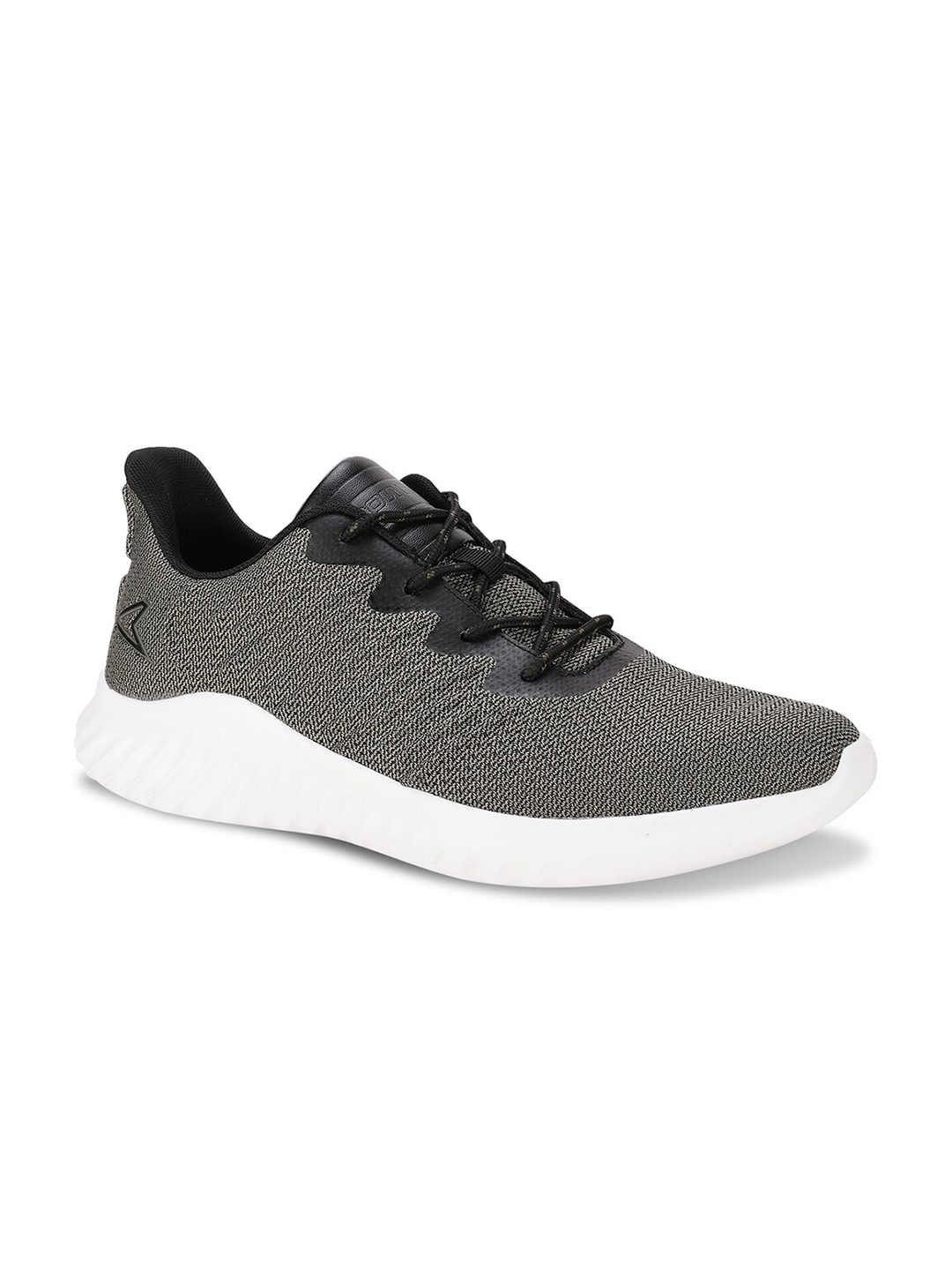 

Power Men Black Textile Running Non-Marking Shoes