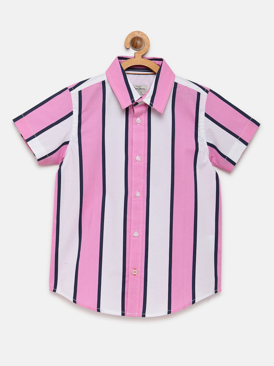 

Pepe Jeans Boys Pink Striped Casual Shirt