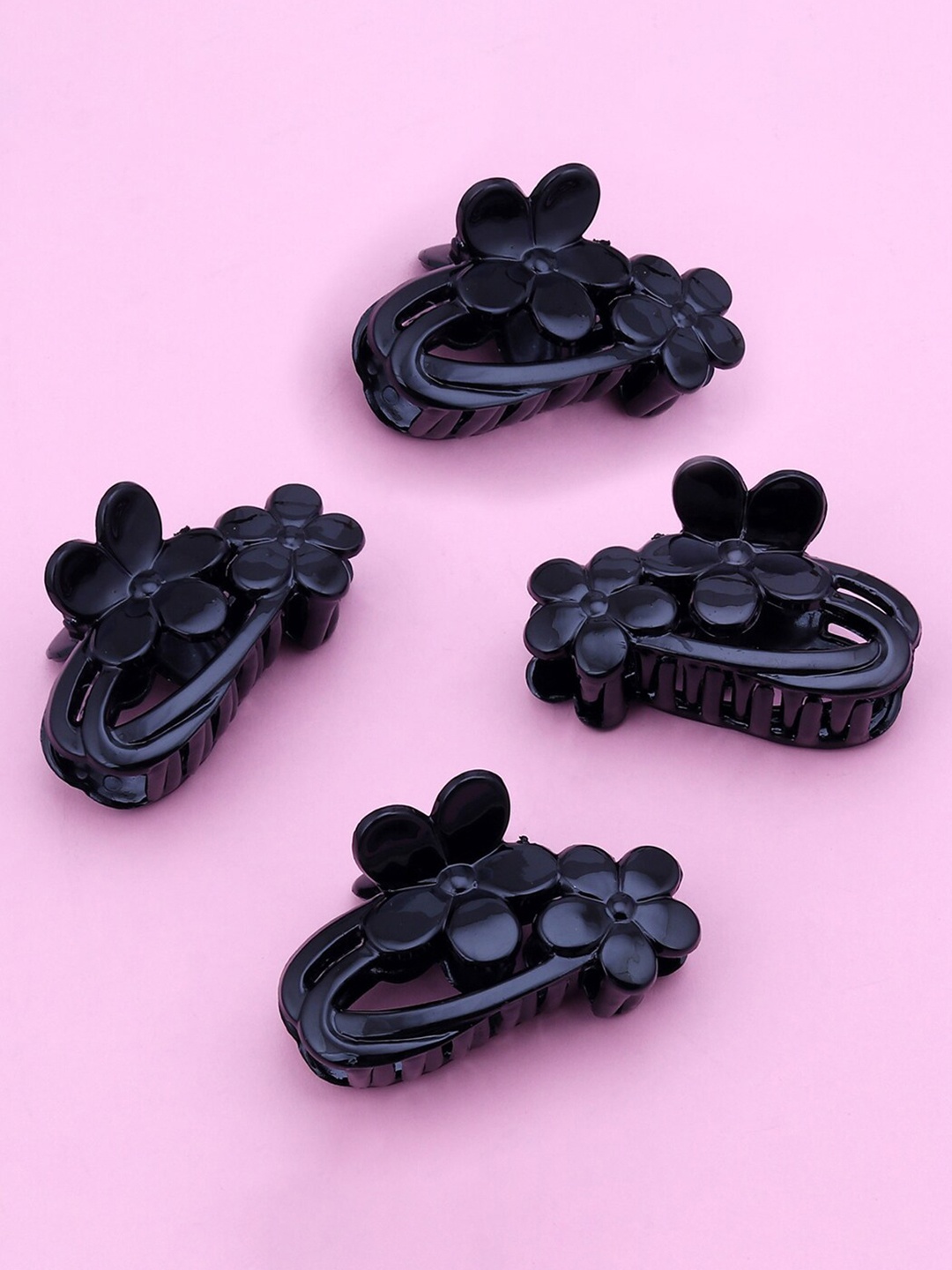 

Sukkhi Women Black Set of 4 Claw Clip