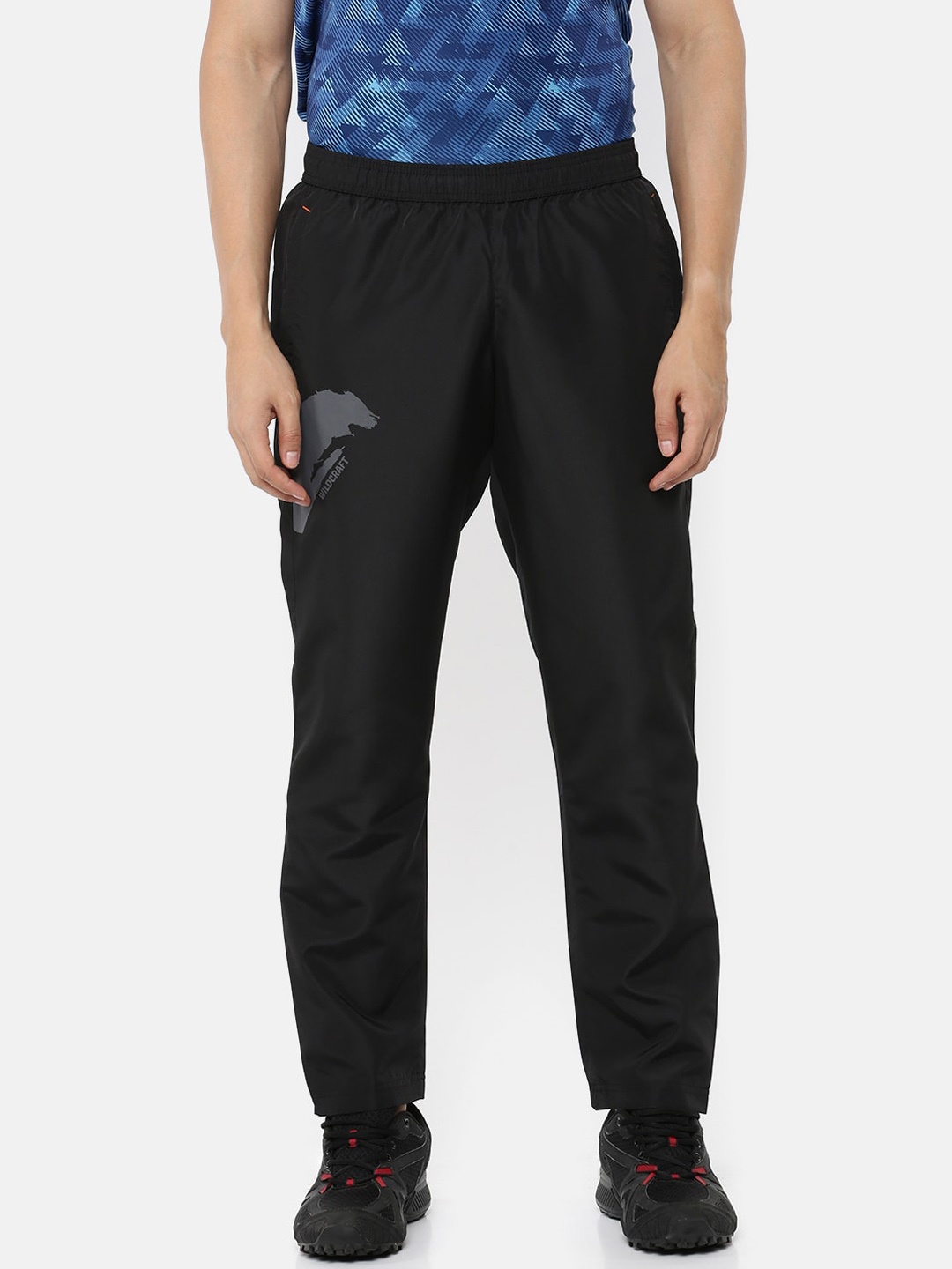 

Wildcraft Men Black Solid Track Pants