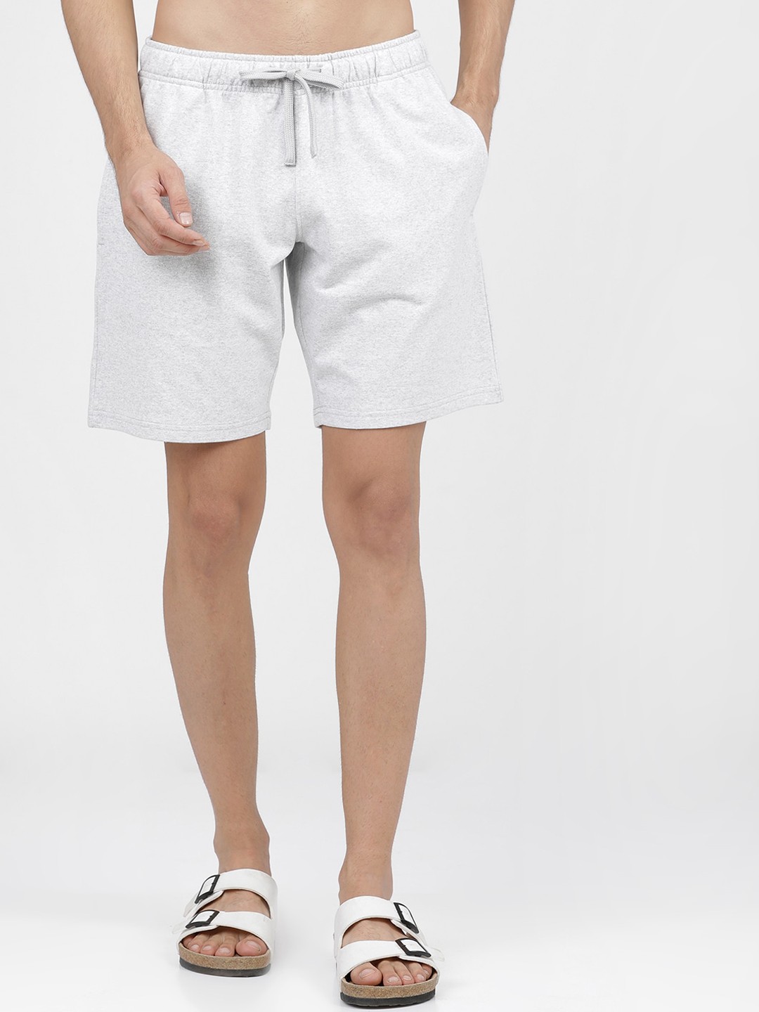 

HIGHLANDER Men Grey Slim Fit Mid-Rise Regular Shorts