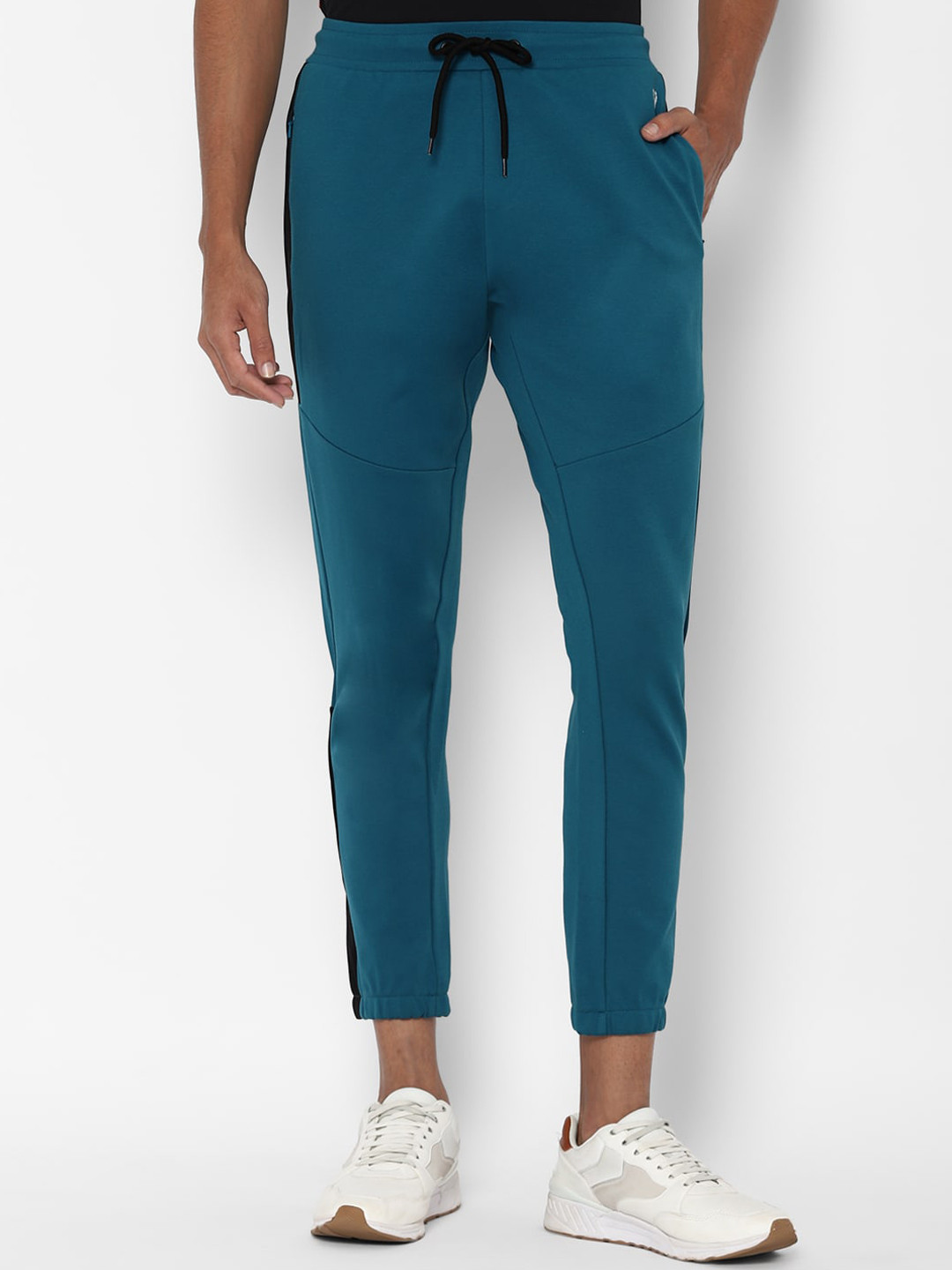

Allen Solly Tribe Men Blue & Black Solid Straight-Fit Joggers