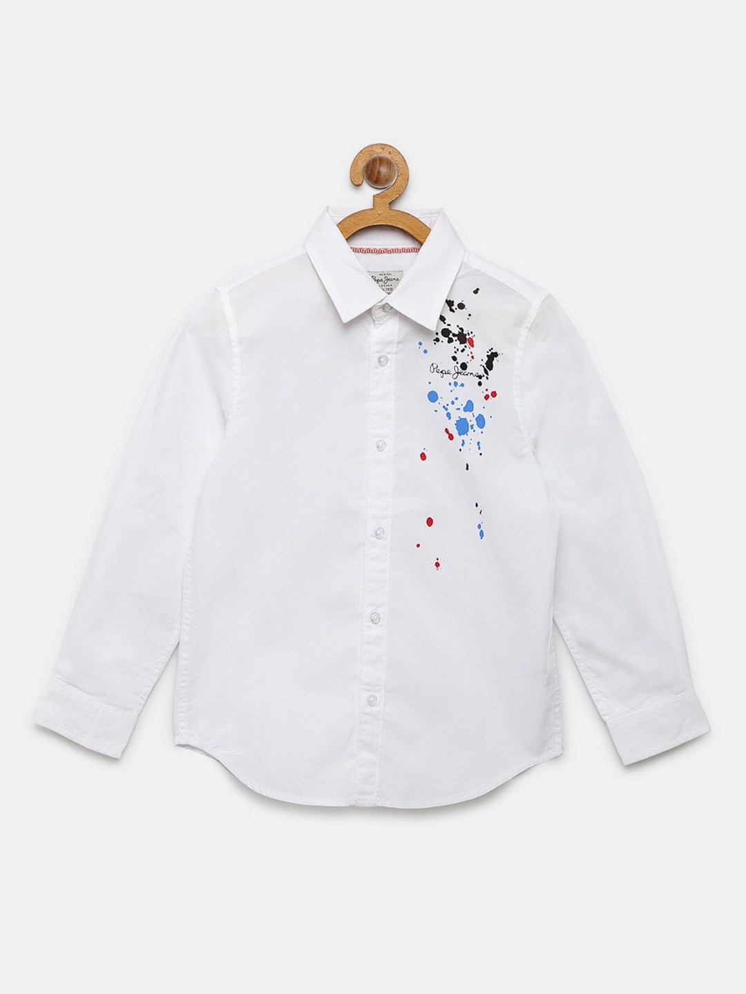 

Pepe Jeans Boys White Printed Casual Shirt