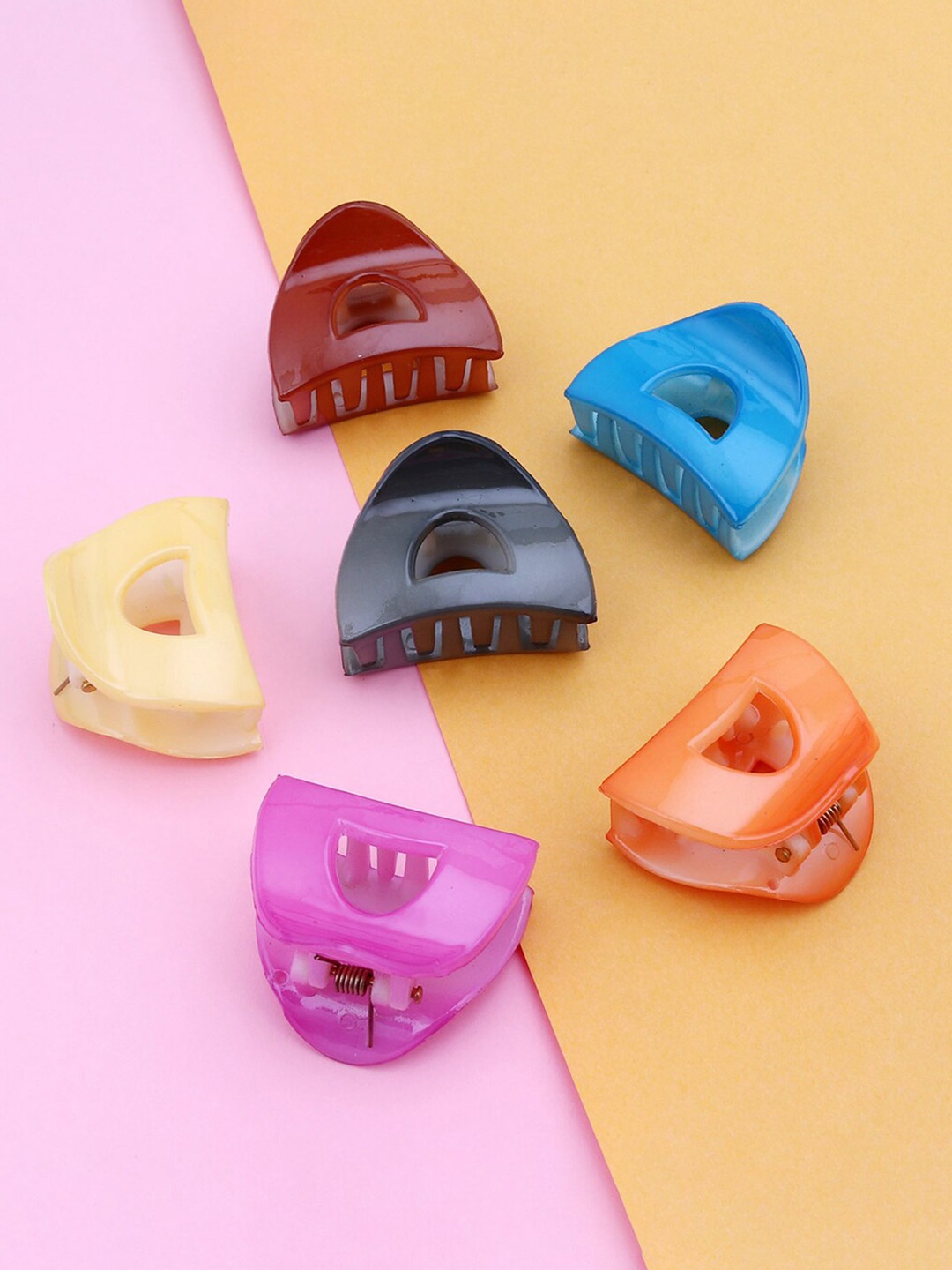 

Sukkhi Women Multicoloured Set of 6 Claw Clip, Multi