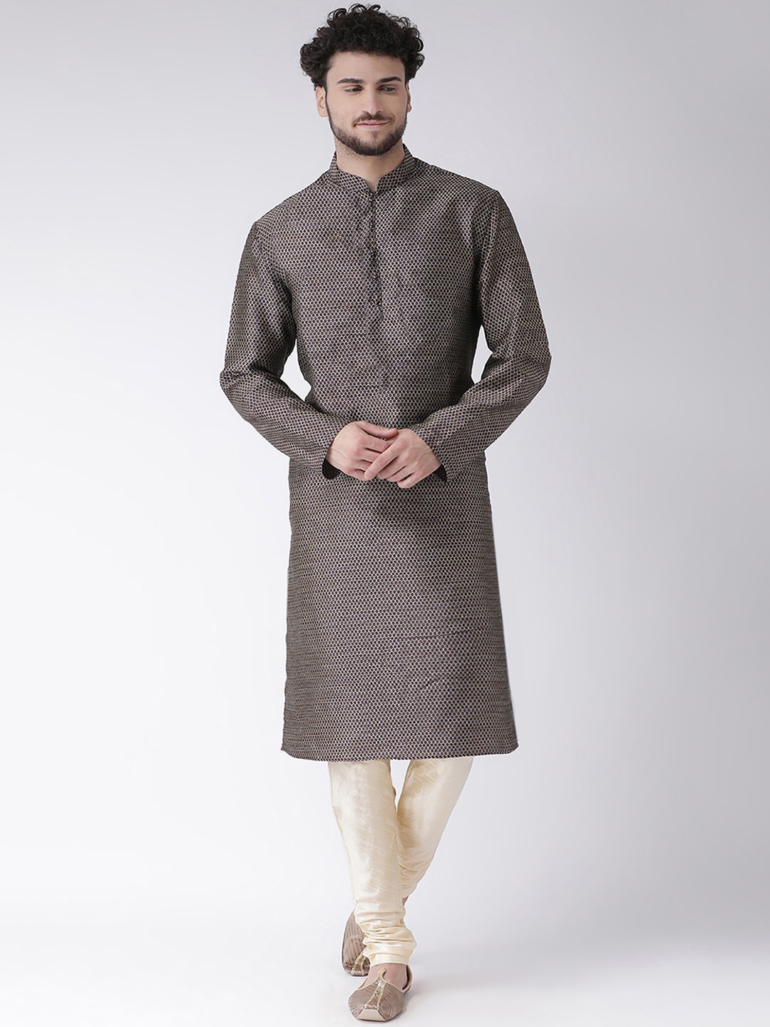 

TABARD Men Jacquard Printed Kurta, Blue