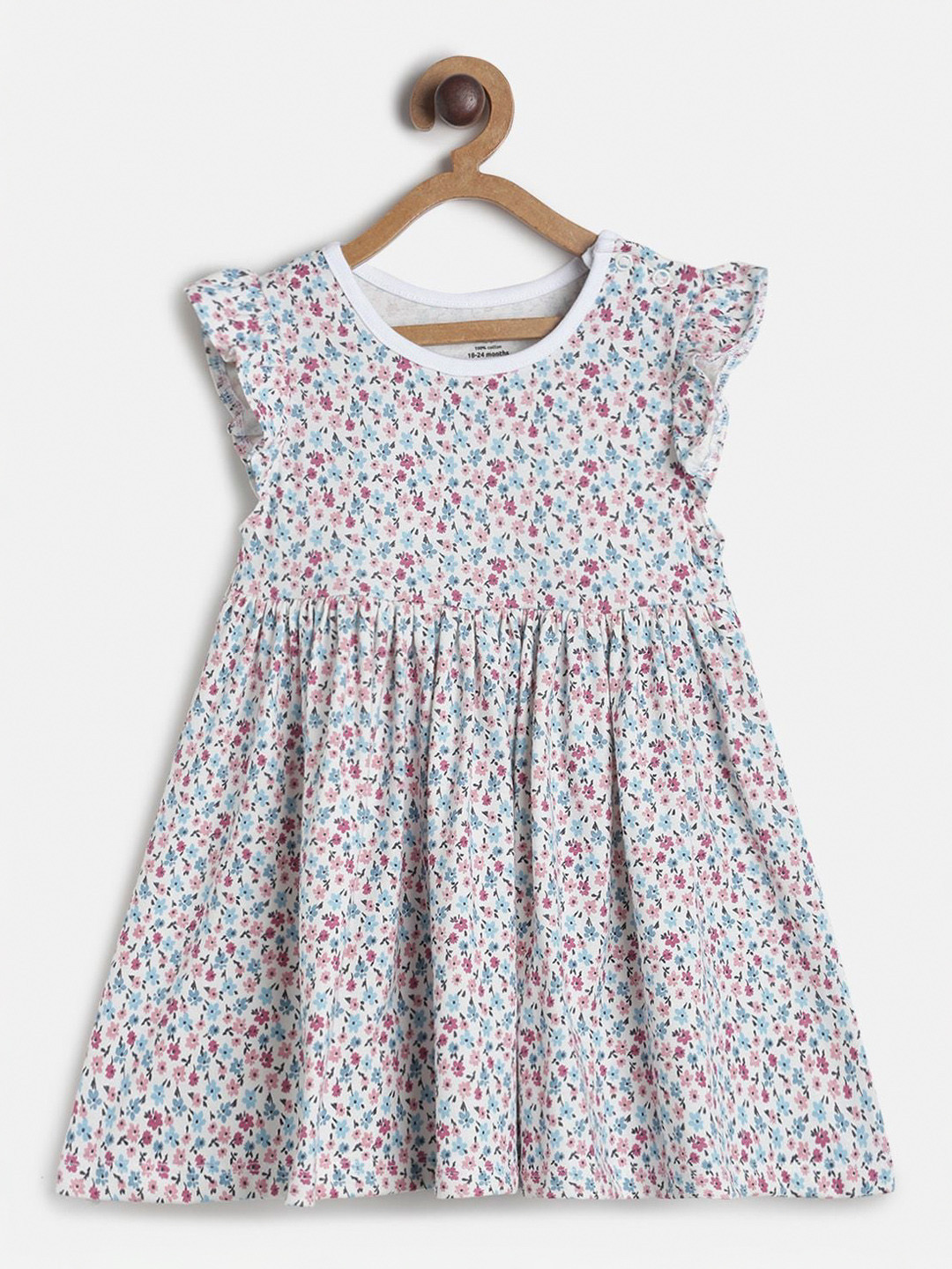 

MINI KLUB Girls Multi Colour Floral Dress, White