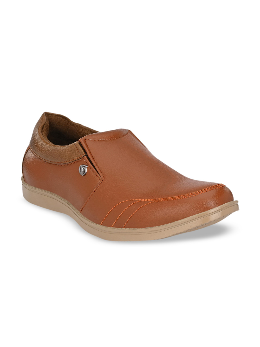 

Sir Corbett Men Tan Slip-On Sneakers