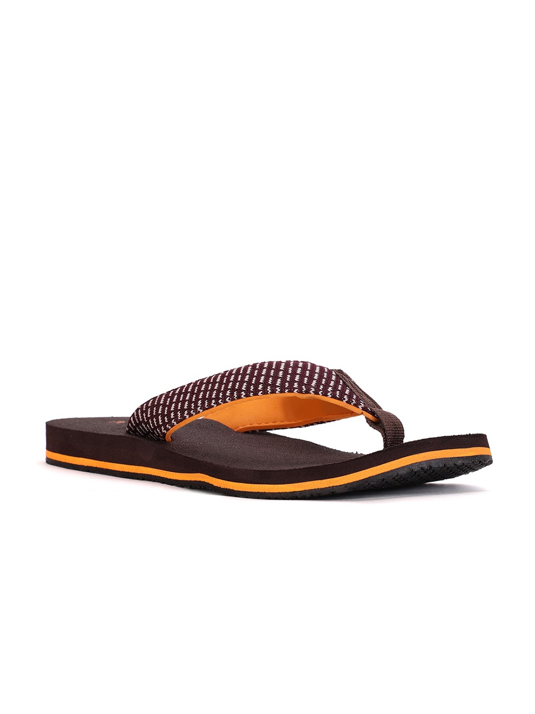 

Bata Men Coffee Brown & White Printed Thong Flip-Flops