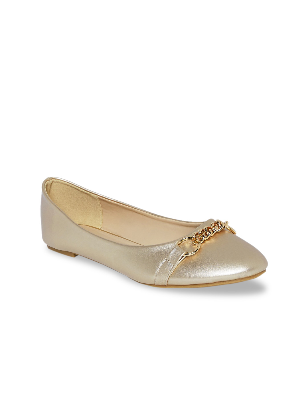 

Forever Glam by Pantaloons Women Gold Ballerinas Flats