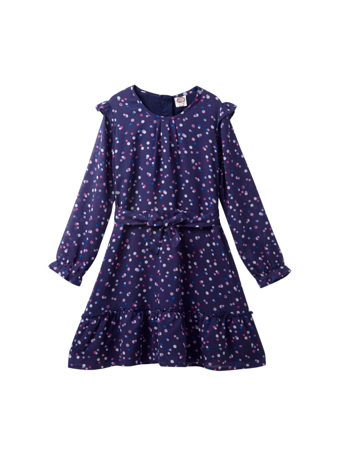 

Cub McPaws Navy Blue Georgette Dress