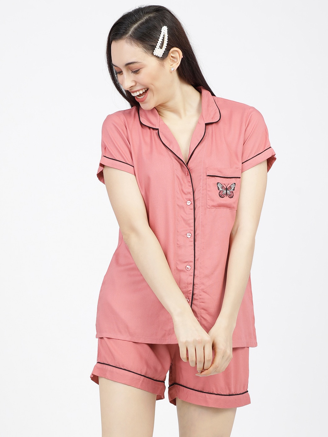 

Tokyo Talkies Women Rose Night Suit