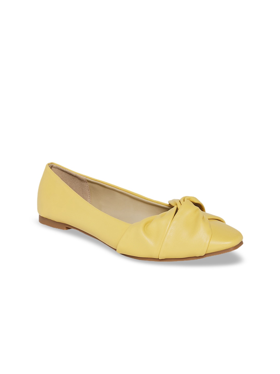 

Forever Glam by Pantaloons Women Yellow Ballerinas with Bows Flats