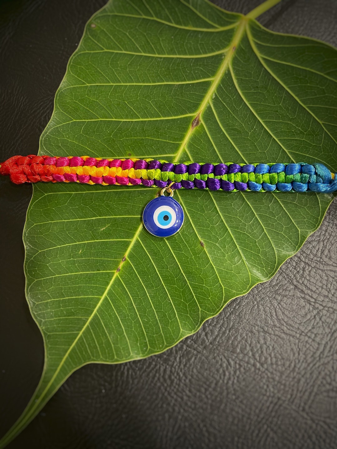 

Digital Dress Room Multicololured Blue Evil Eye Turkish Charm Rakhi, Multi