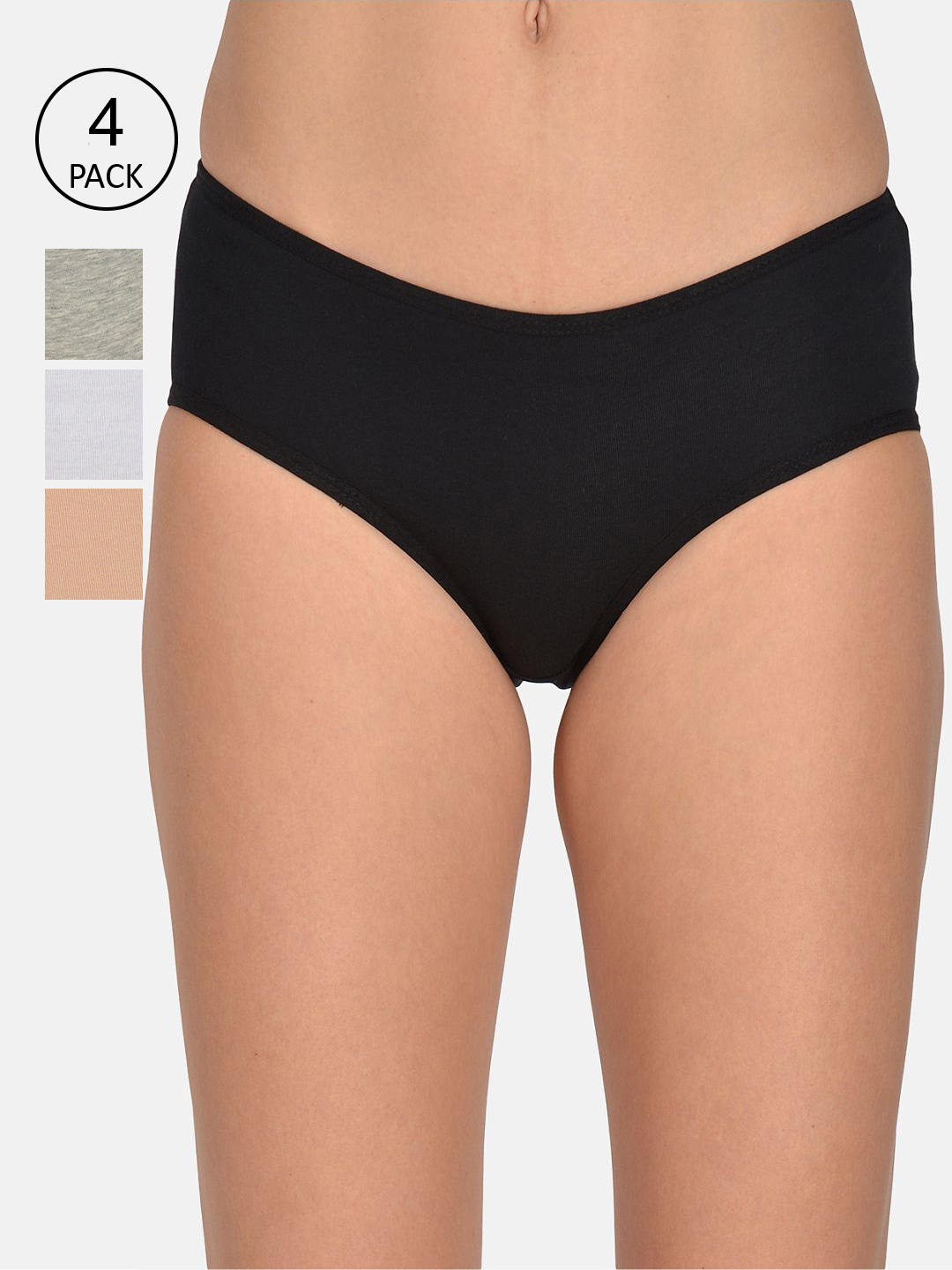 

mod & shy Women Pack Of 4 Assorted Hipster Briefs MU150153