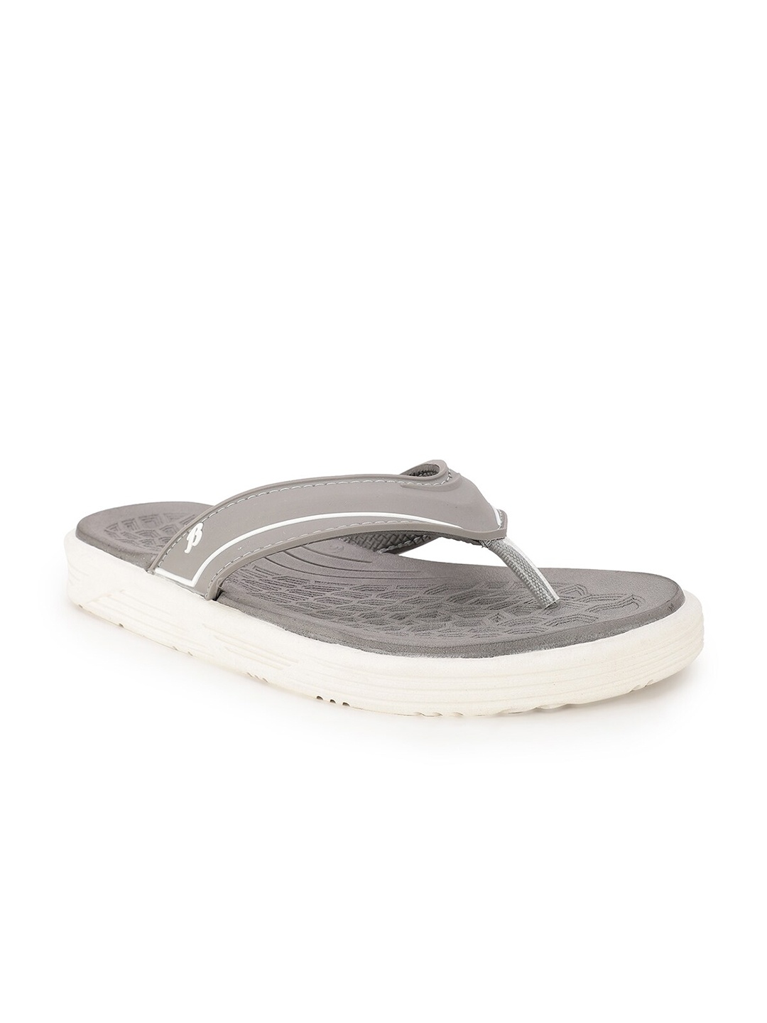

Sandak by Bata Men Grey & White Thong Flip-Flops