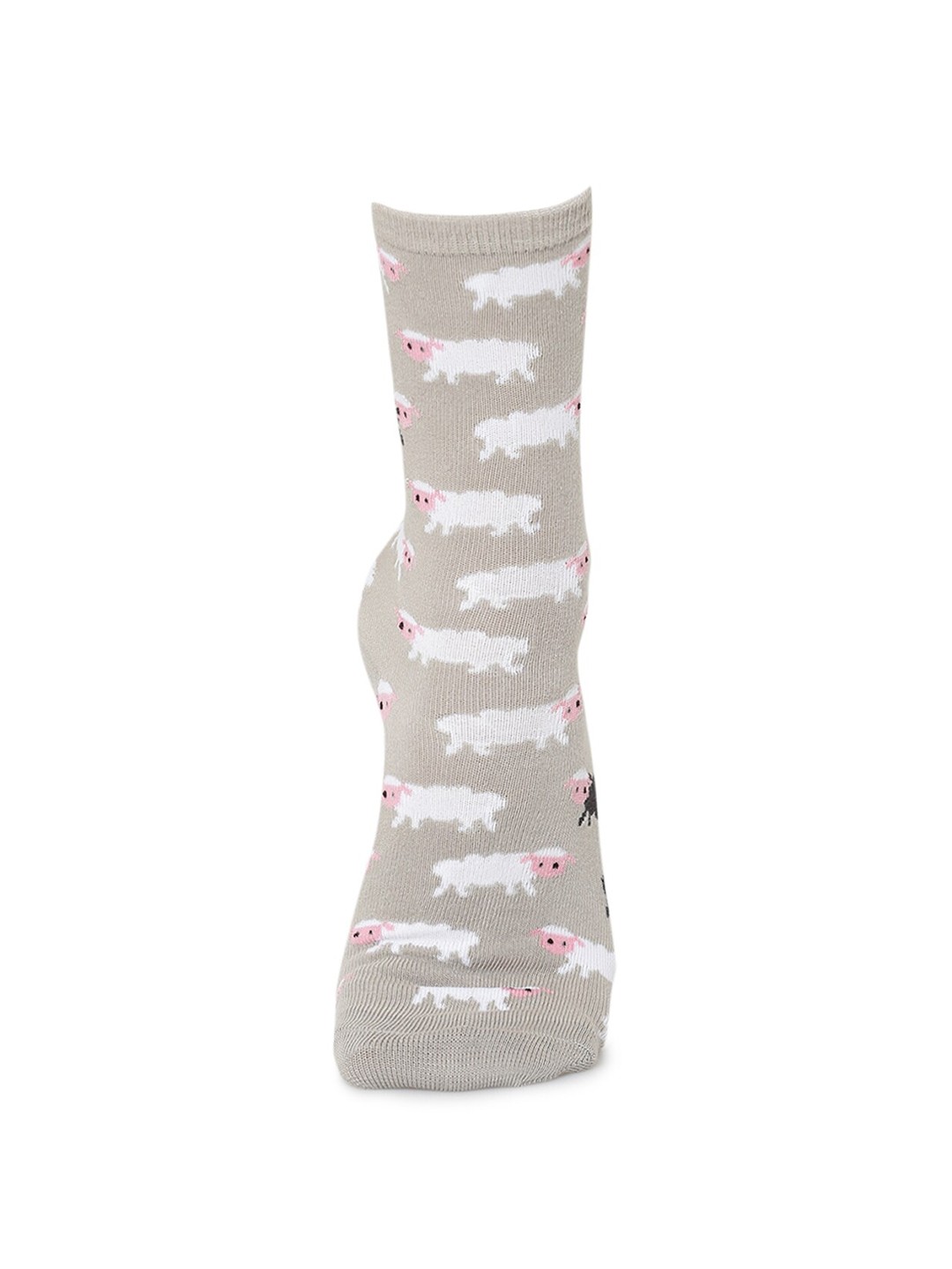 

FOREVER 21 Cream Cow Print Ankle Socks